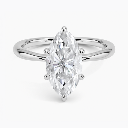 Hidden Halo marquise Ring