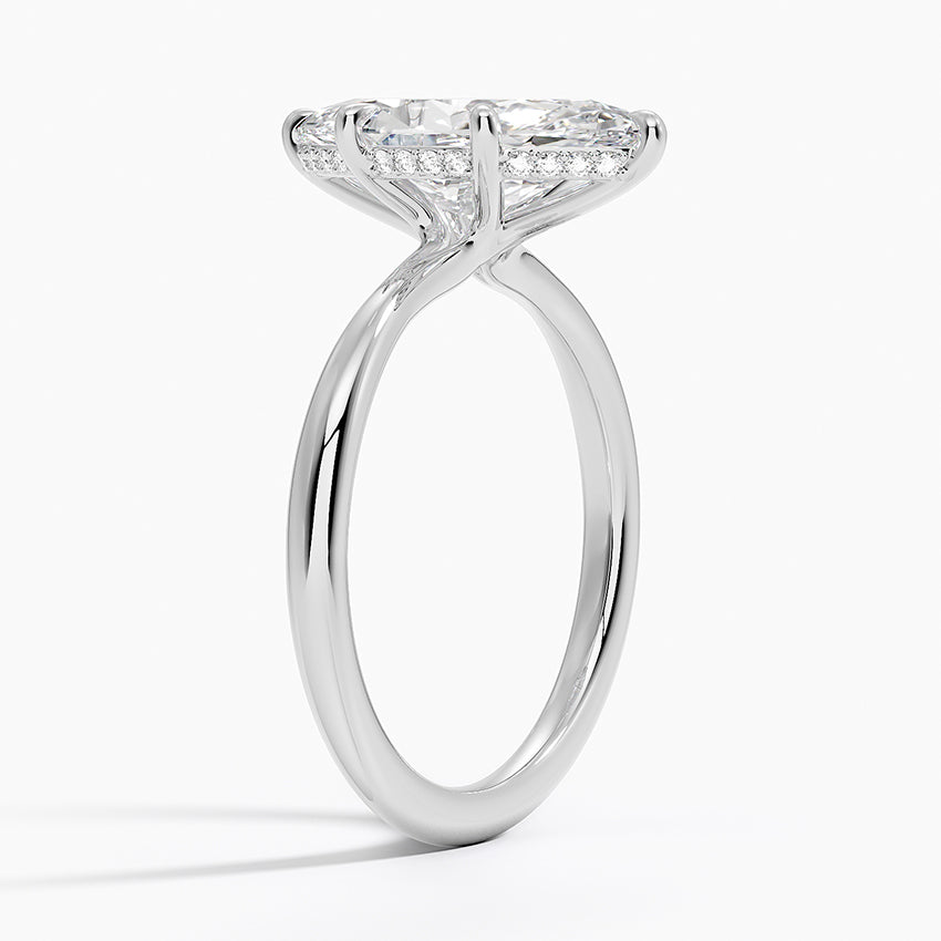 Hidden Halo marquise Ring