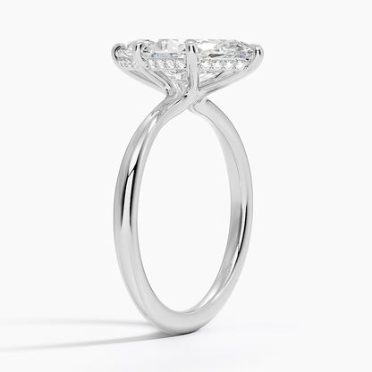 Hidden Halo marquise Ring