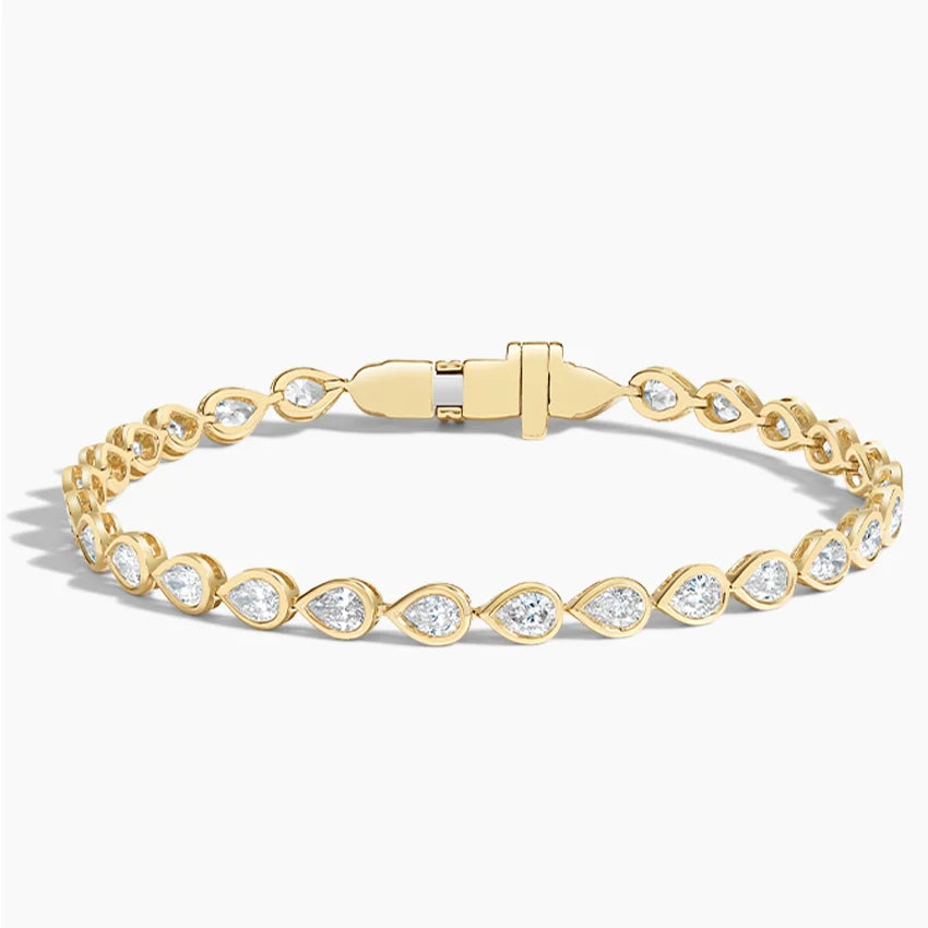 Oval Lab Diamond Bezel Tennis Bracelet