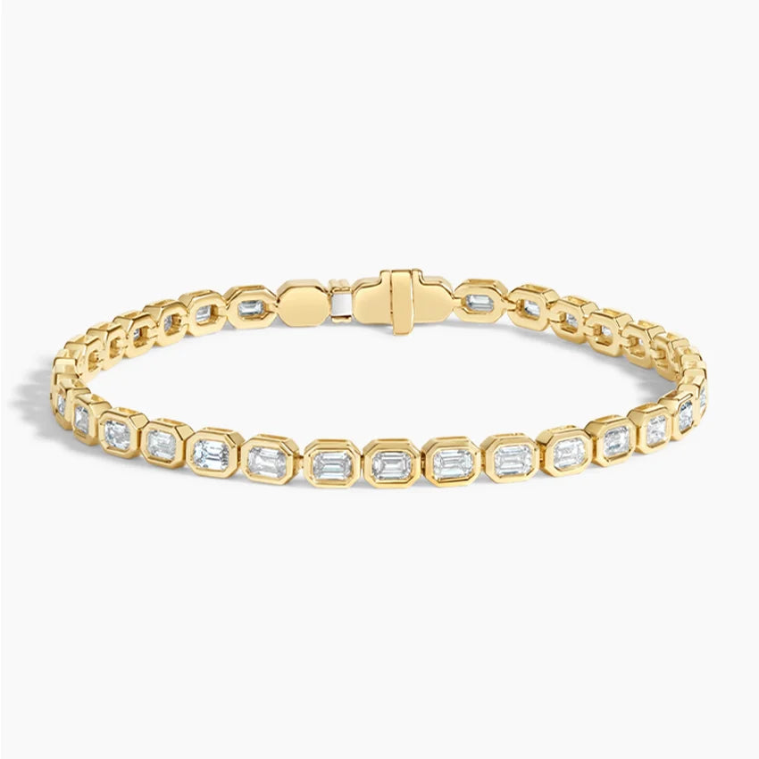 Oval Lab Diamond Bezel Tennis Bracelet