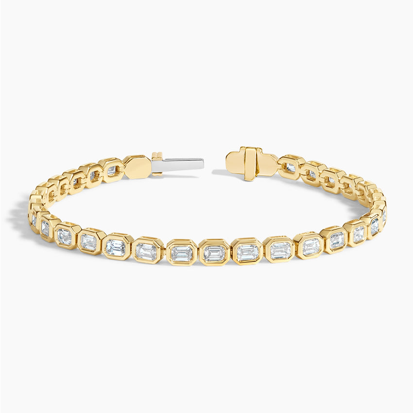 Oval Lab Diamond Bezel Tennis Bracelet