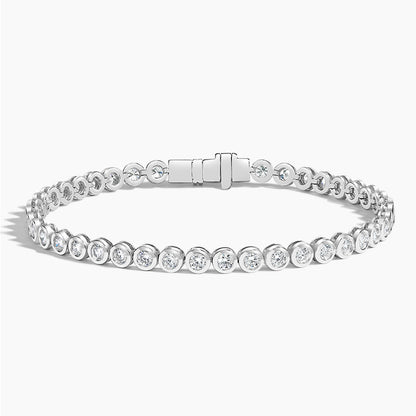 Oval Lab Diamond Bezel Tennis Bracelet