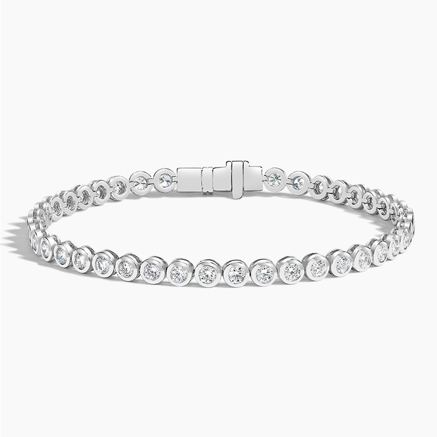 Oval Lab Diamond Bezel Tennis Bracelet