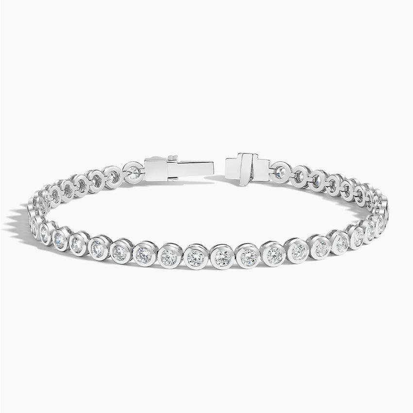 Oval Lab Diamond Bezel Tennis Bracelet