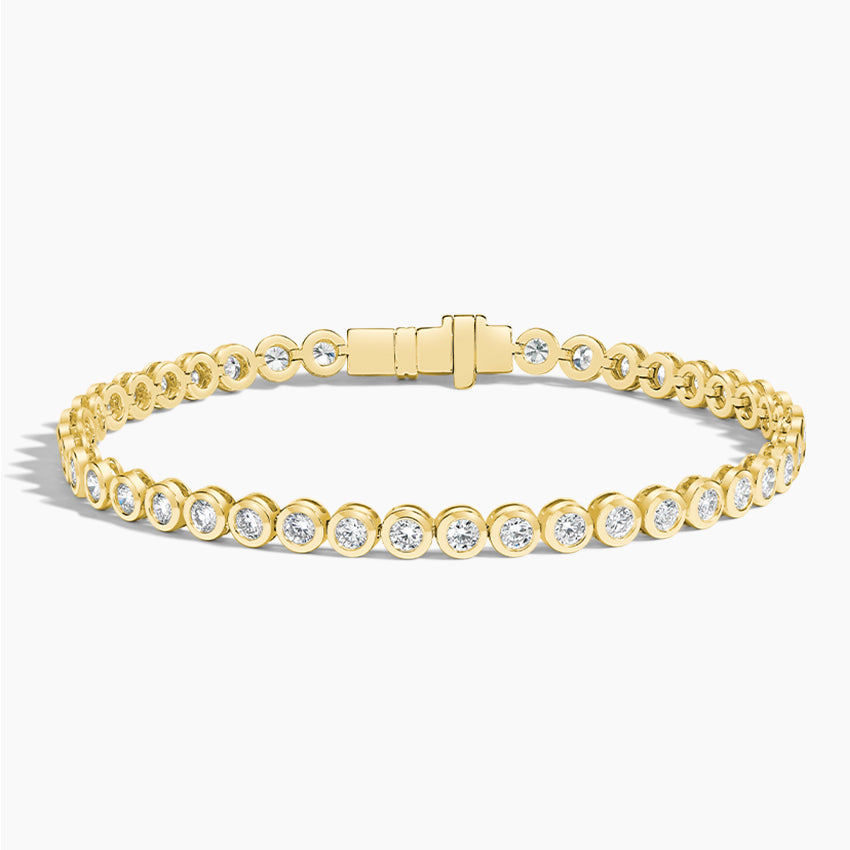 Oval Lab Diamond Bezel Tennis Bracelet