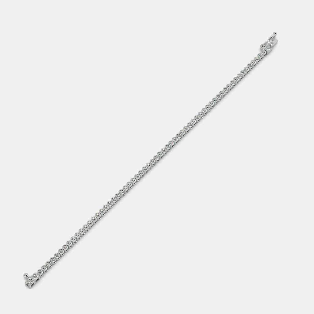 Elegant Diamond Tennis Bracelet in White Gold