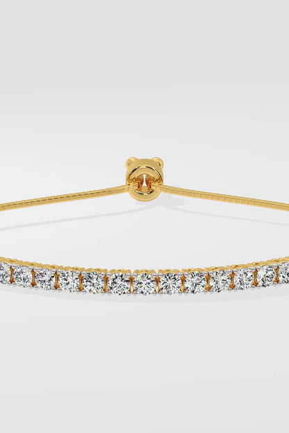 Golden Diamond Tennis Bracelet