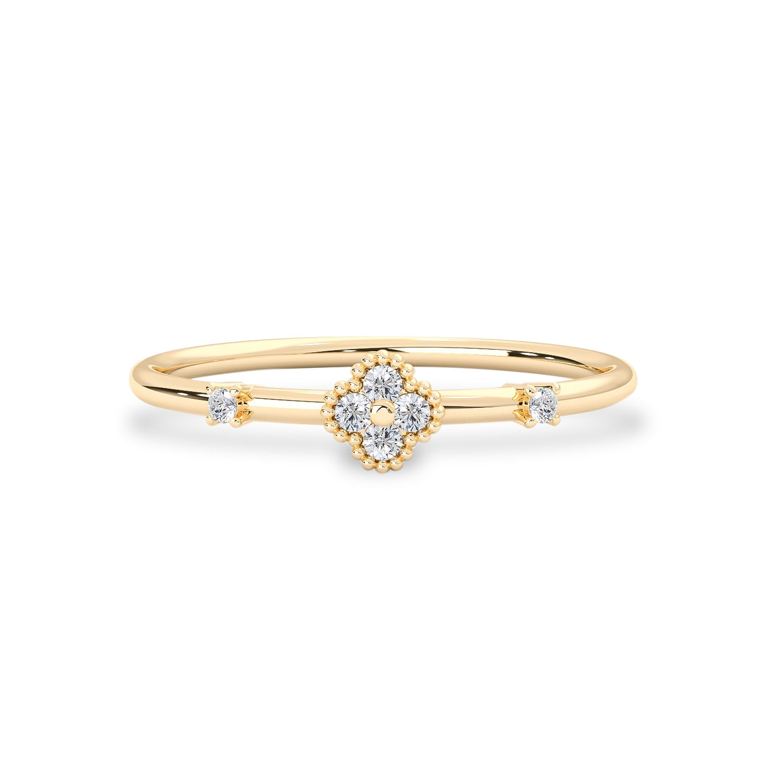 Lucky Clover Diamond Ring