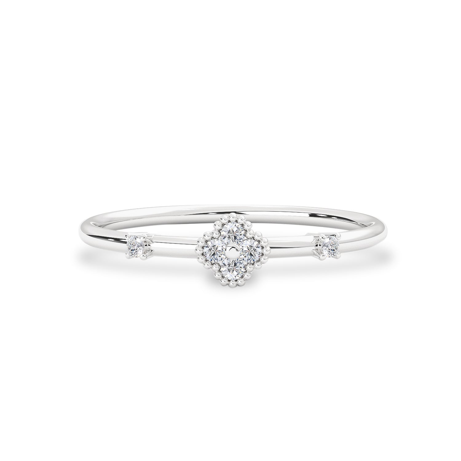 Lucky Clover Diamond Ring