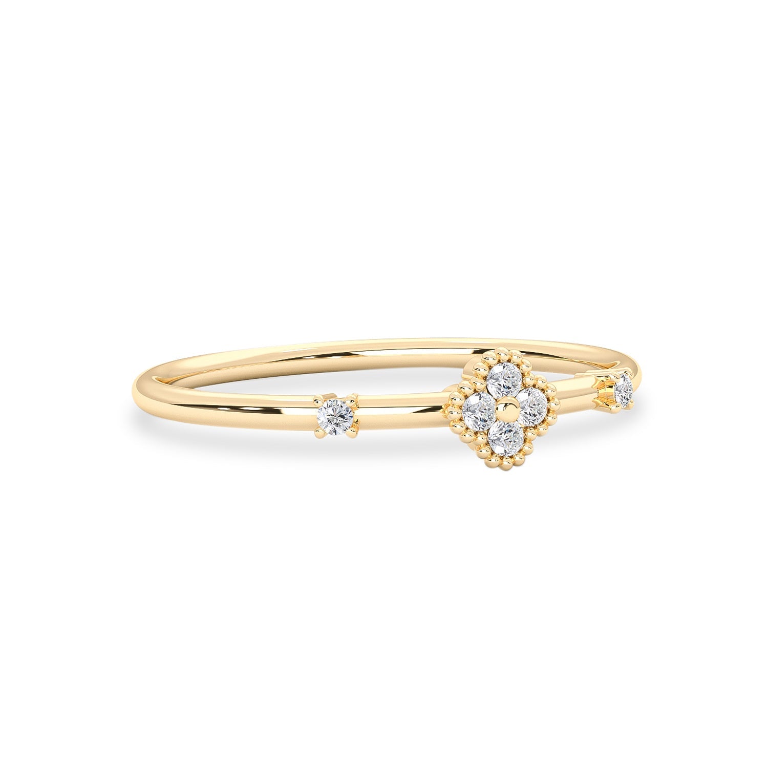 Lucky Clover Diamond Ring