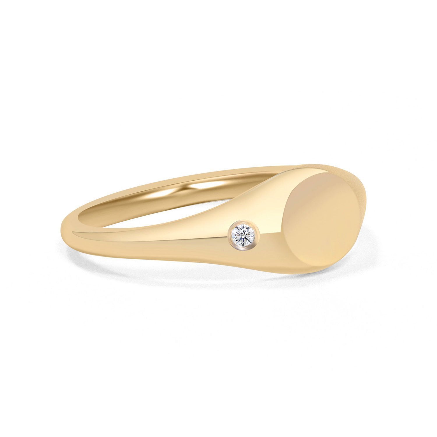 The Sparkle Star Signet Ring, Natural Diamond