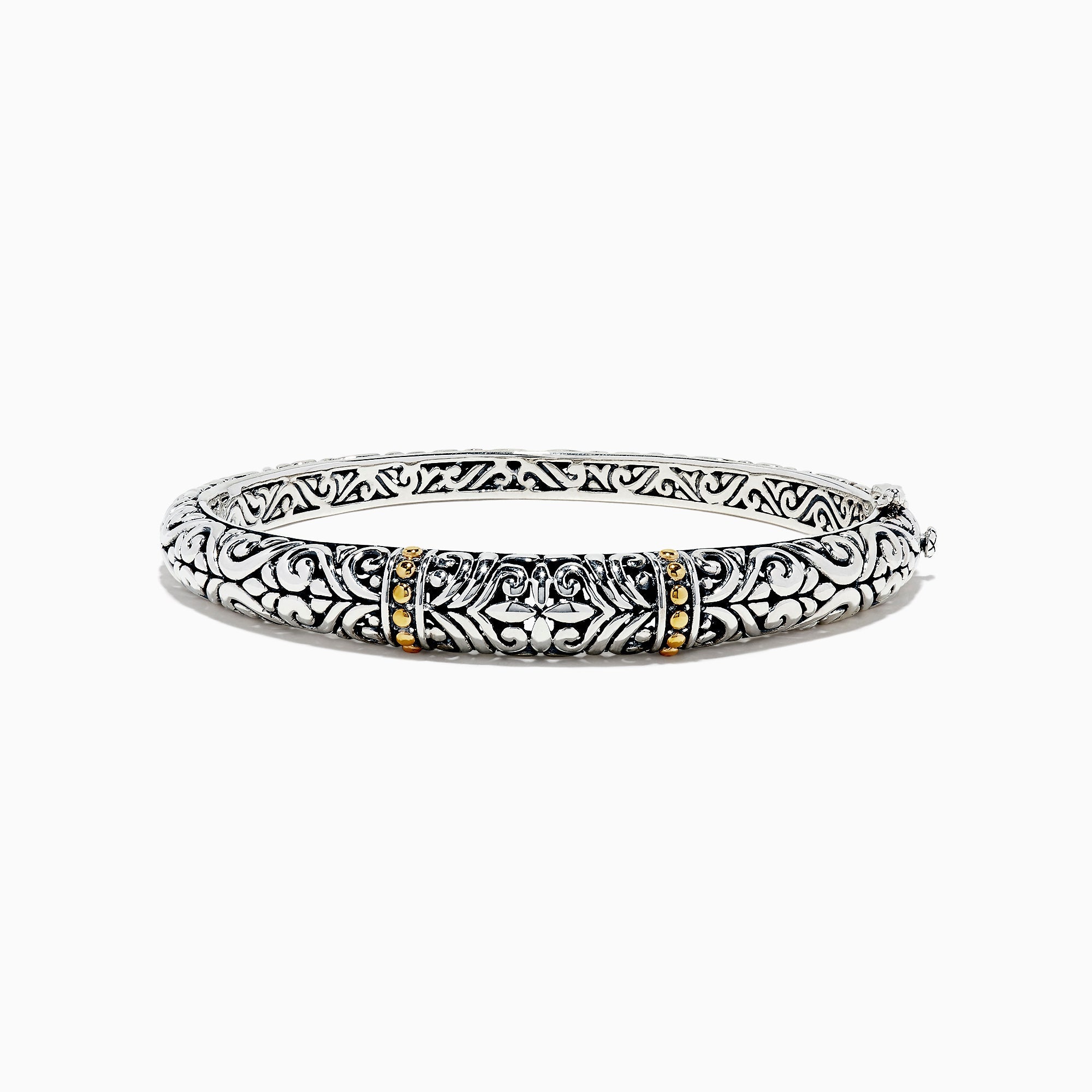 925 Sterling Silver and 18K Gold Bangle