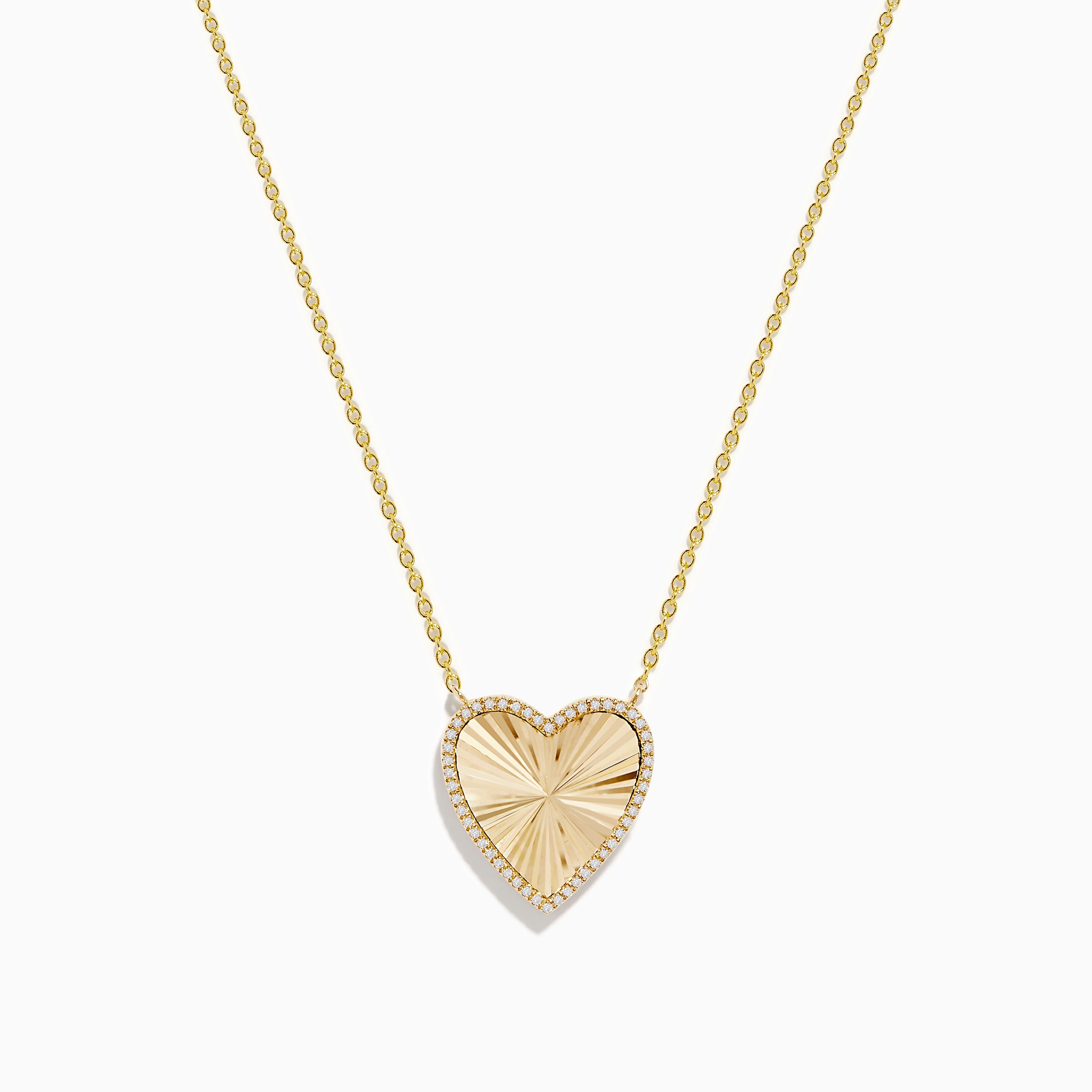 14K Gold Turquoise and Diamond Reversible Heart Pendant