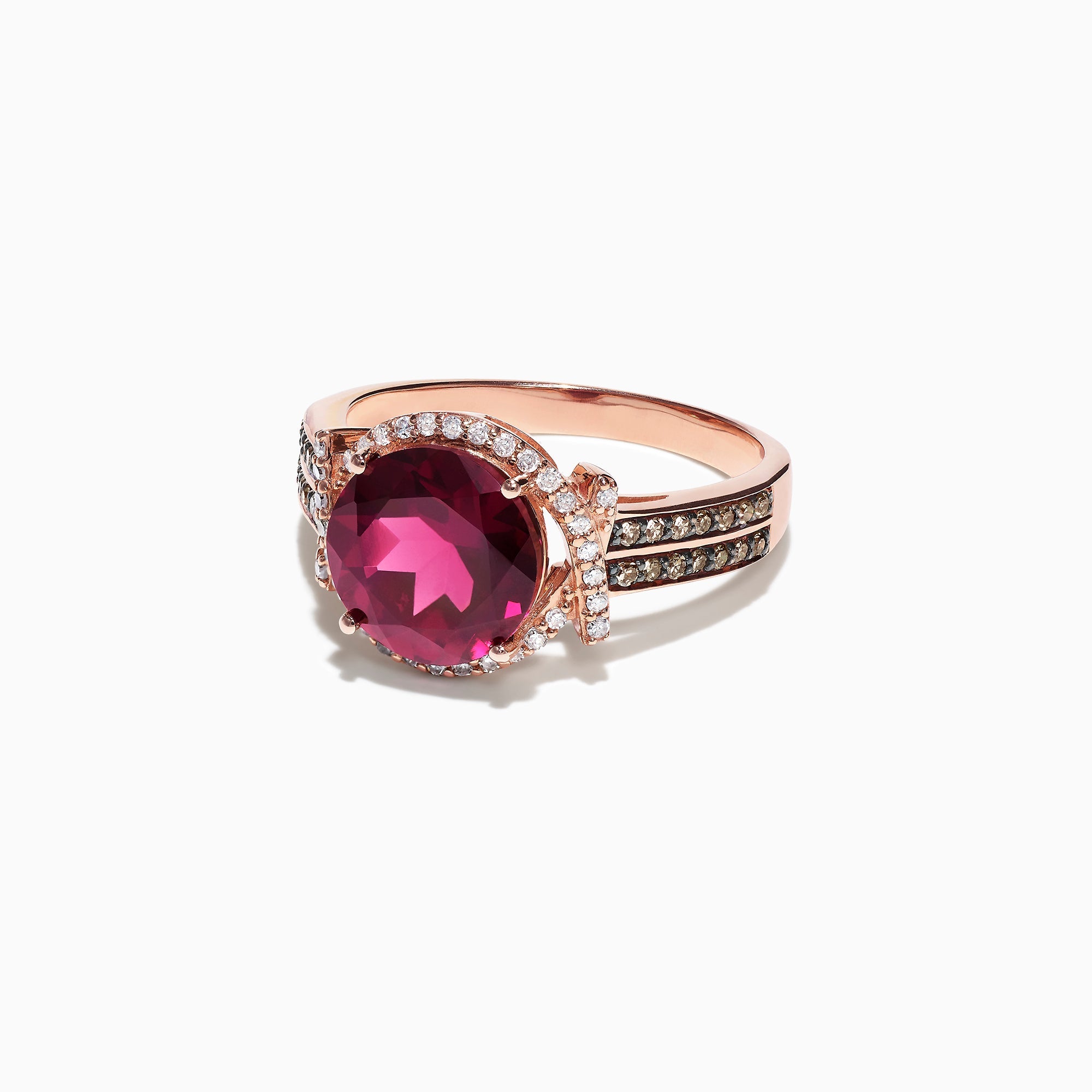 14K Rose Gold Rhodolite Garnet and Diamond Ring, 2.51 TCW