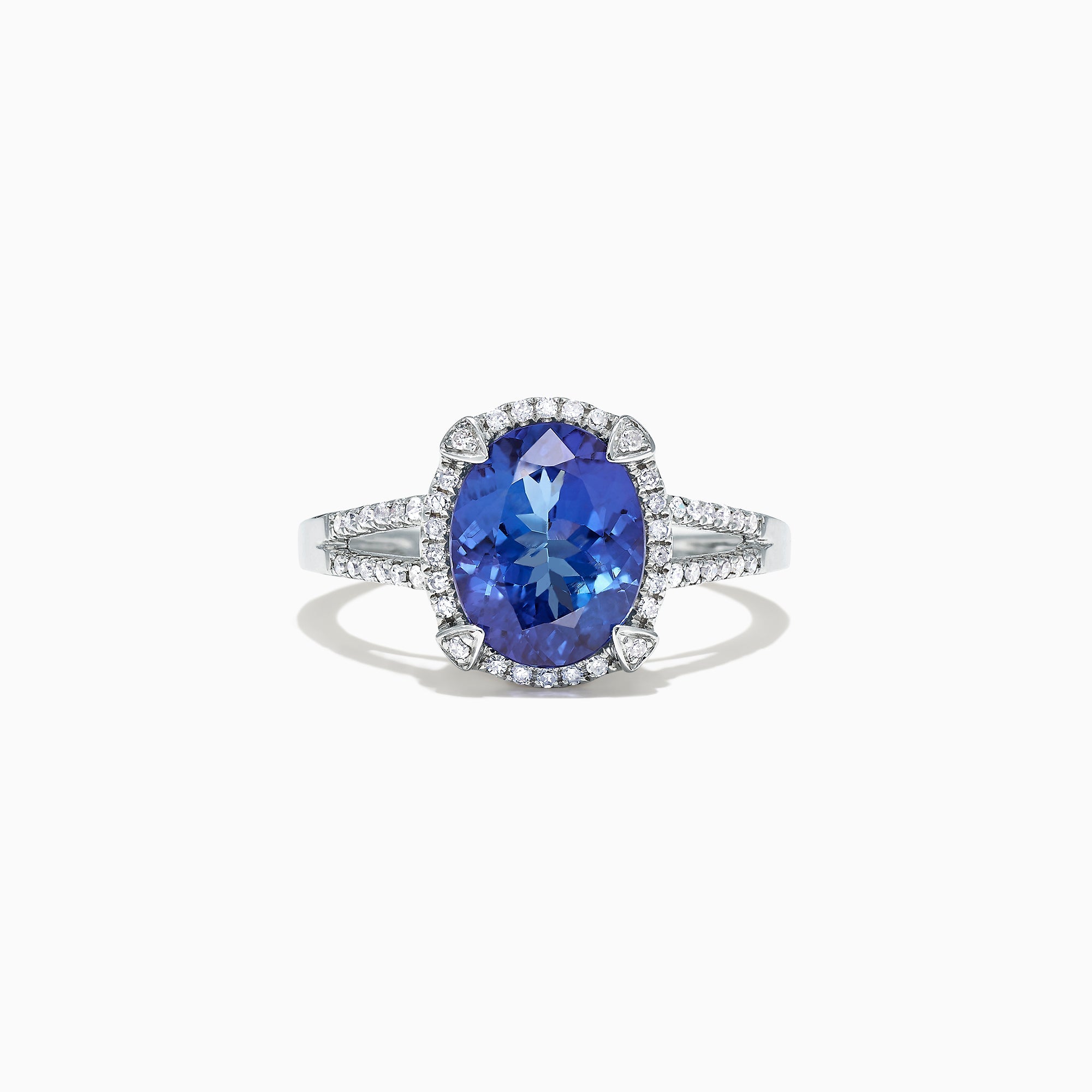 14K White Gold Tanzanite and Diamond Ring, 3.09 TCW