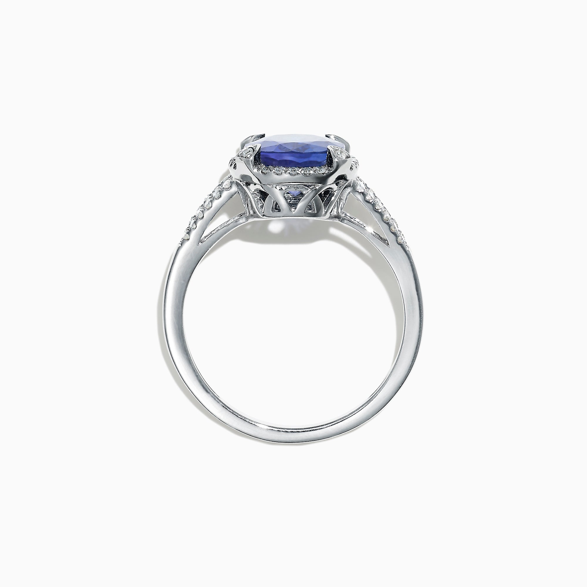 14K White Gold Tanzanite and Diamond Ring, 3.09 TCW