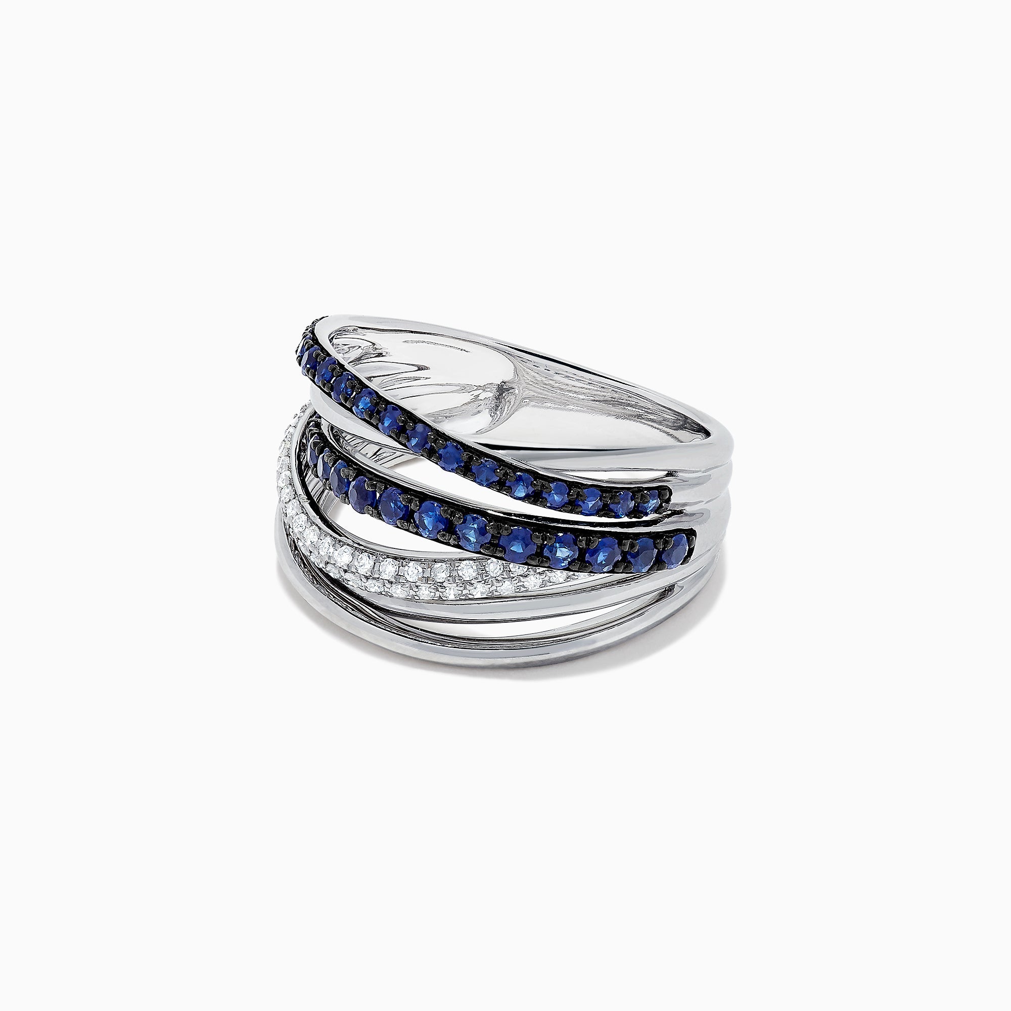 Royale Bleu 14K White Gold Blue Sapphire & Diamond Ring, 0.91 TCW