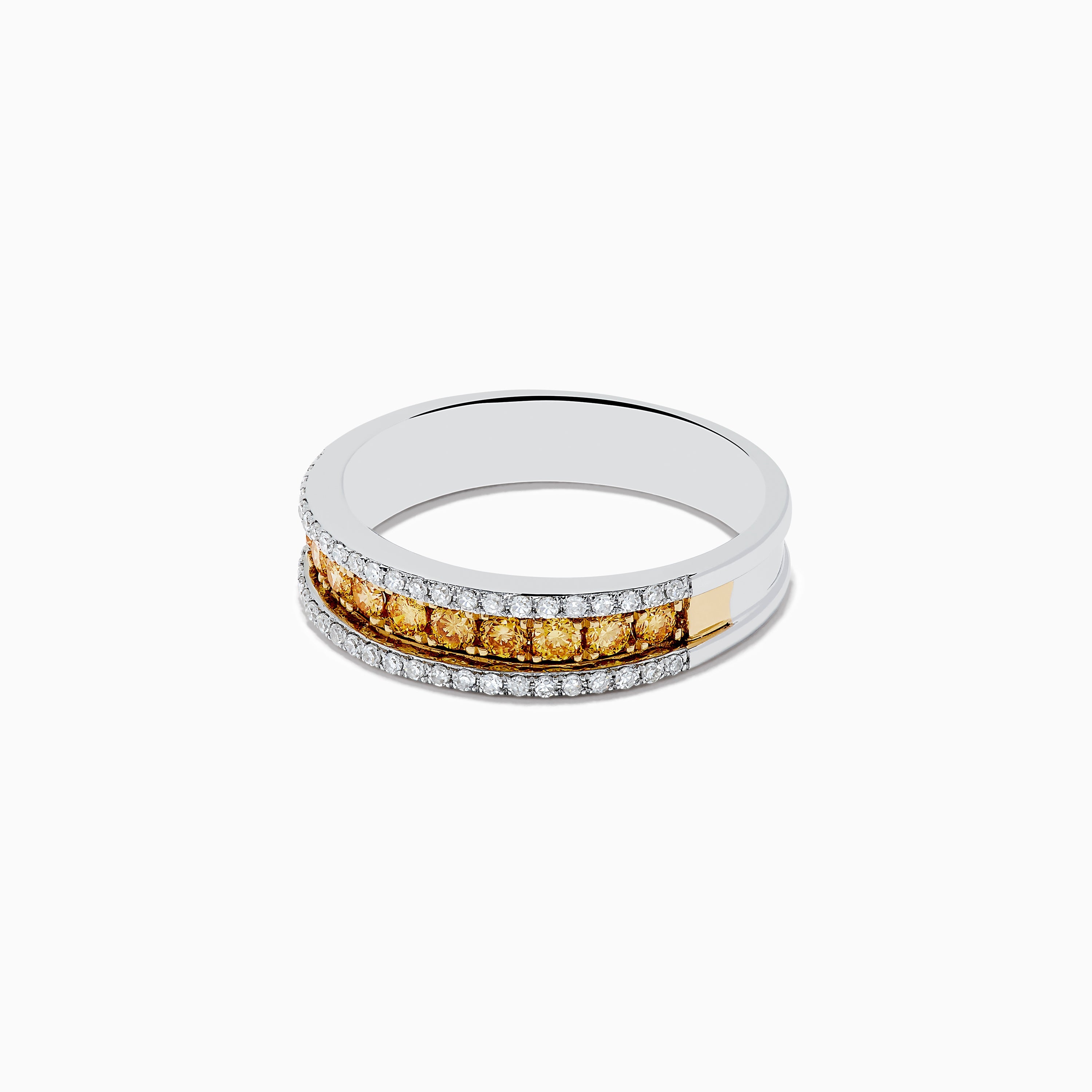 Canare 14K Two Tone Gold Yellow and White Diamond Ring, 0.58 TCW