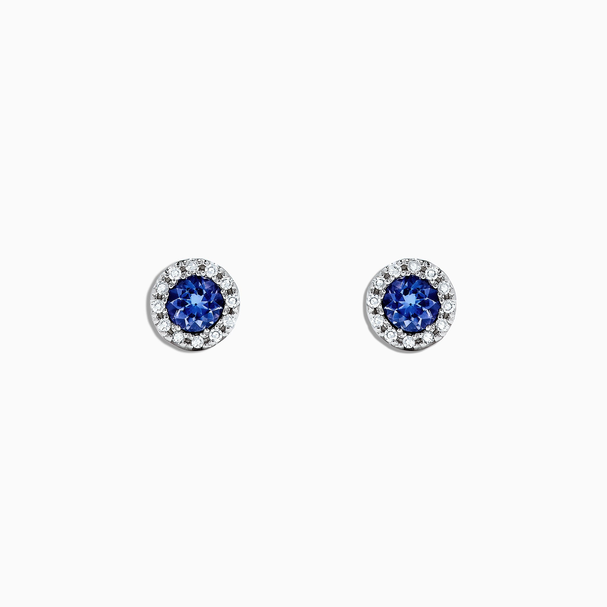 Nahla Siri 14K White Gold Tanzanite and Diamond Studs, 0.98 TCW