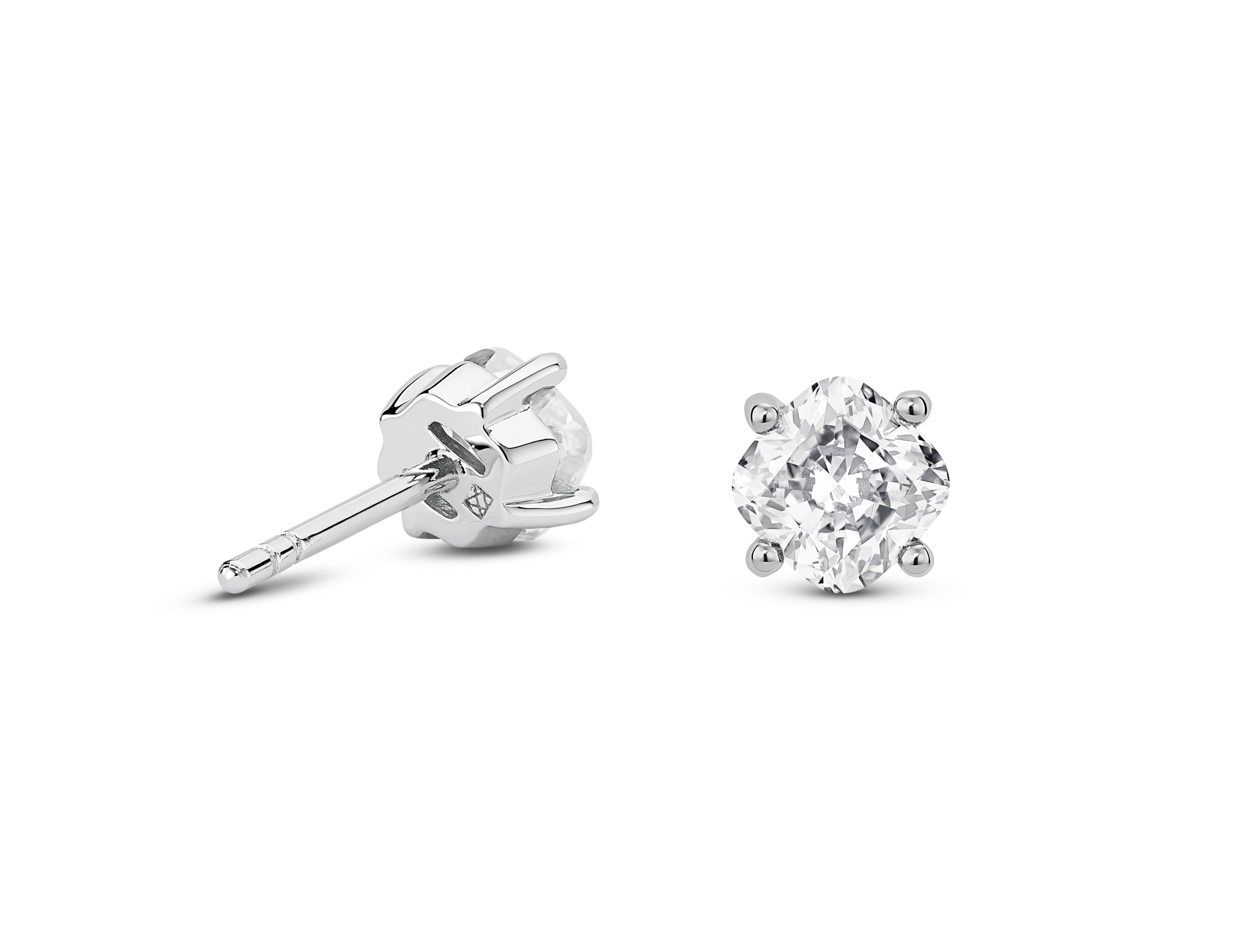 Lab-Grown Diamond 2ct. tw. Round Brilliant and Cushion Studs Set | White