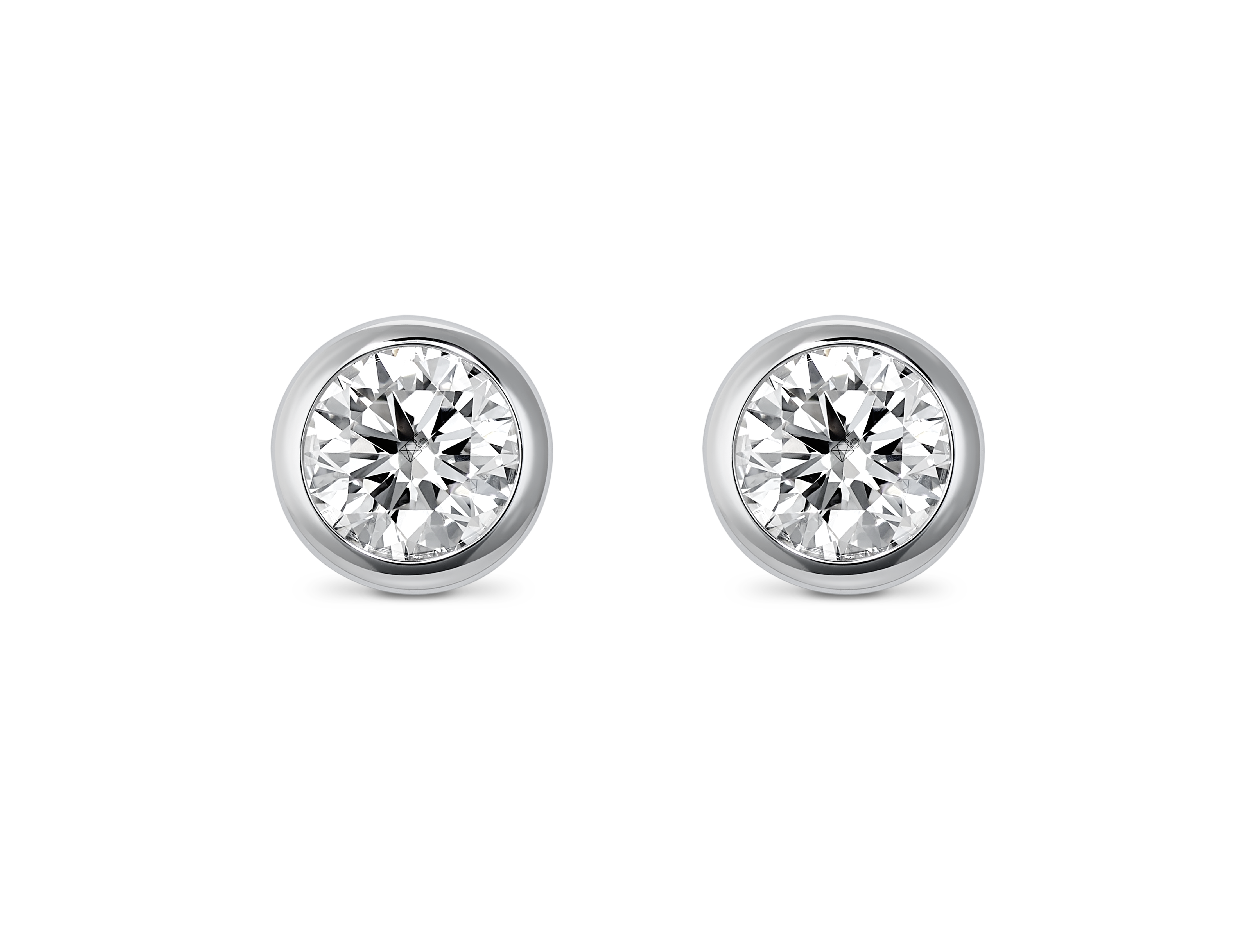 Basics Lab-Grown Diamond ½ct. tw. Round Brilliant Bezel Studs | White