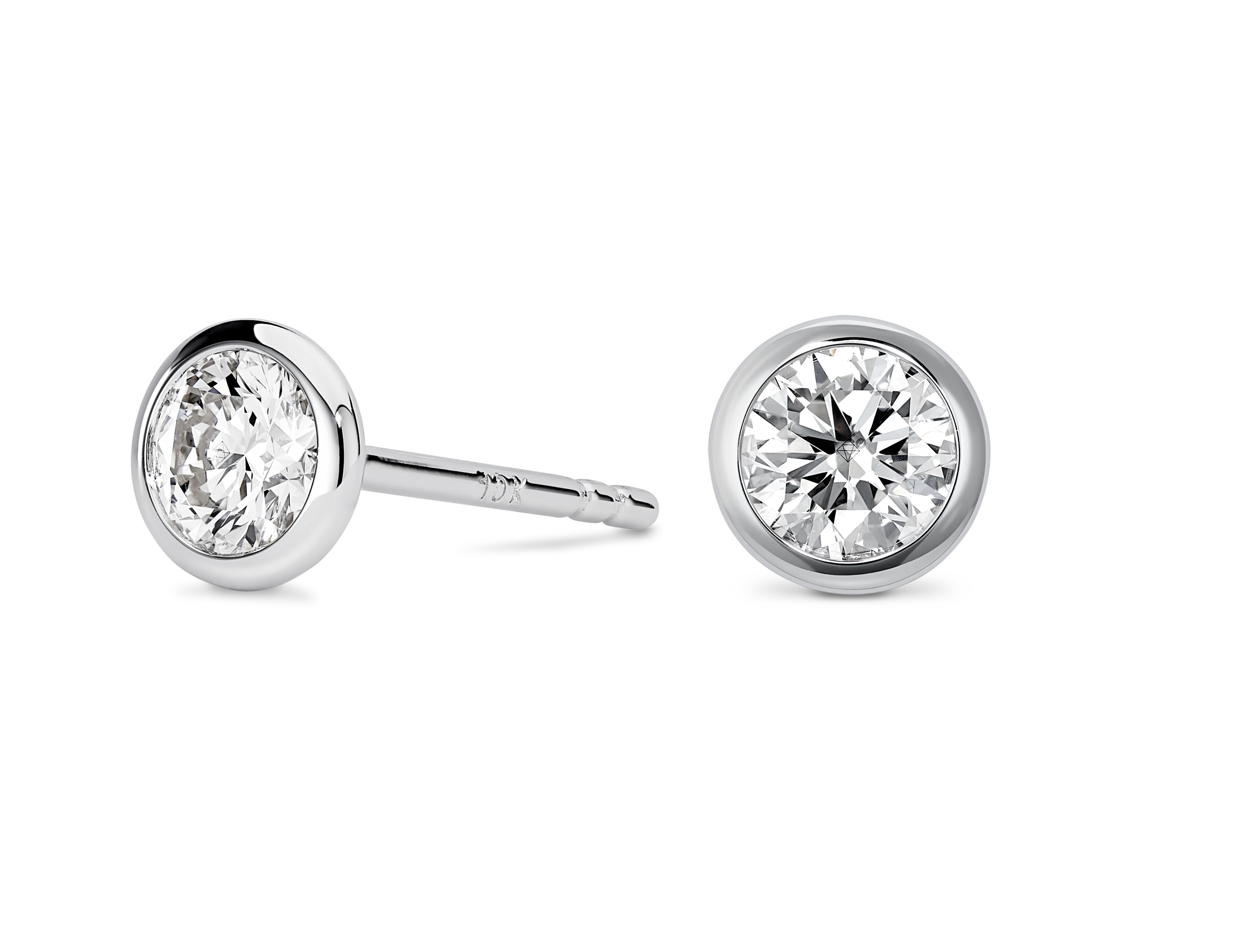 Basics Lab-Grown Diamond ½ct. tw. Round Brilliant Bezel Studs | White