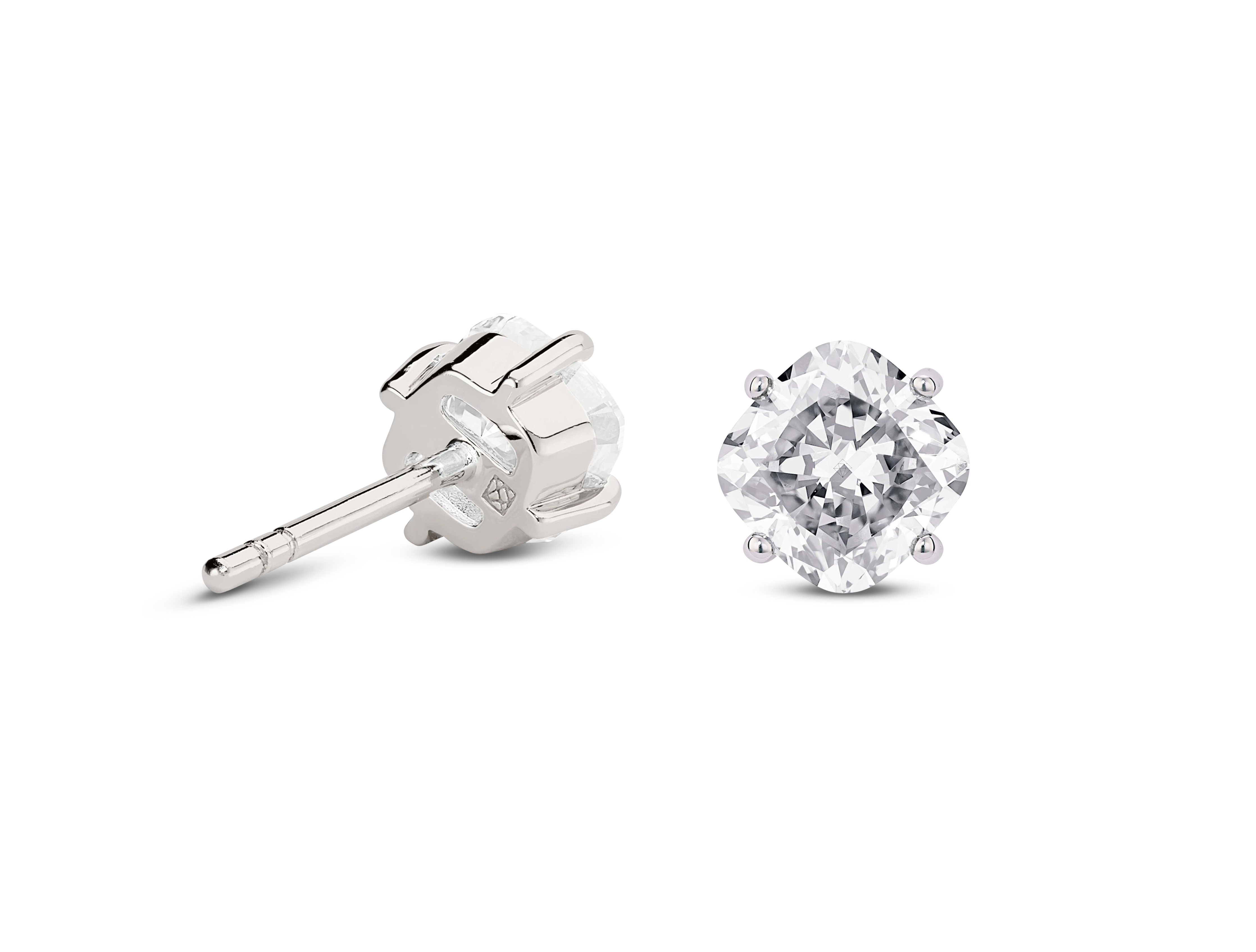 Lab-Grown Diamond 1½ct. tw. Cushion Cut 14k Gold Studs | White