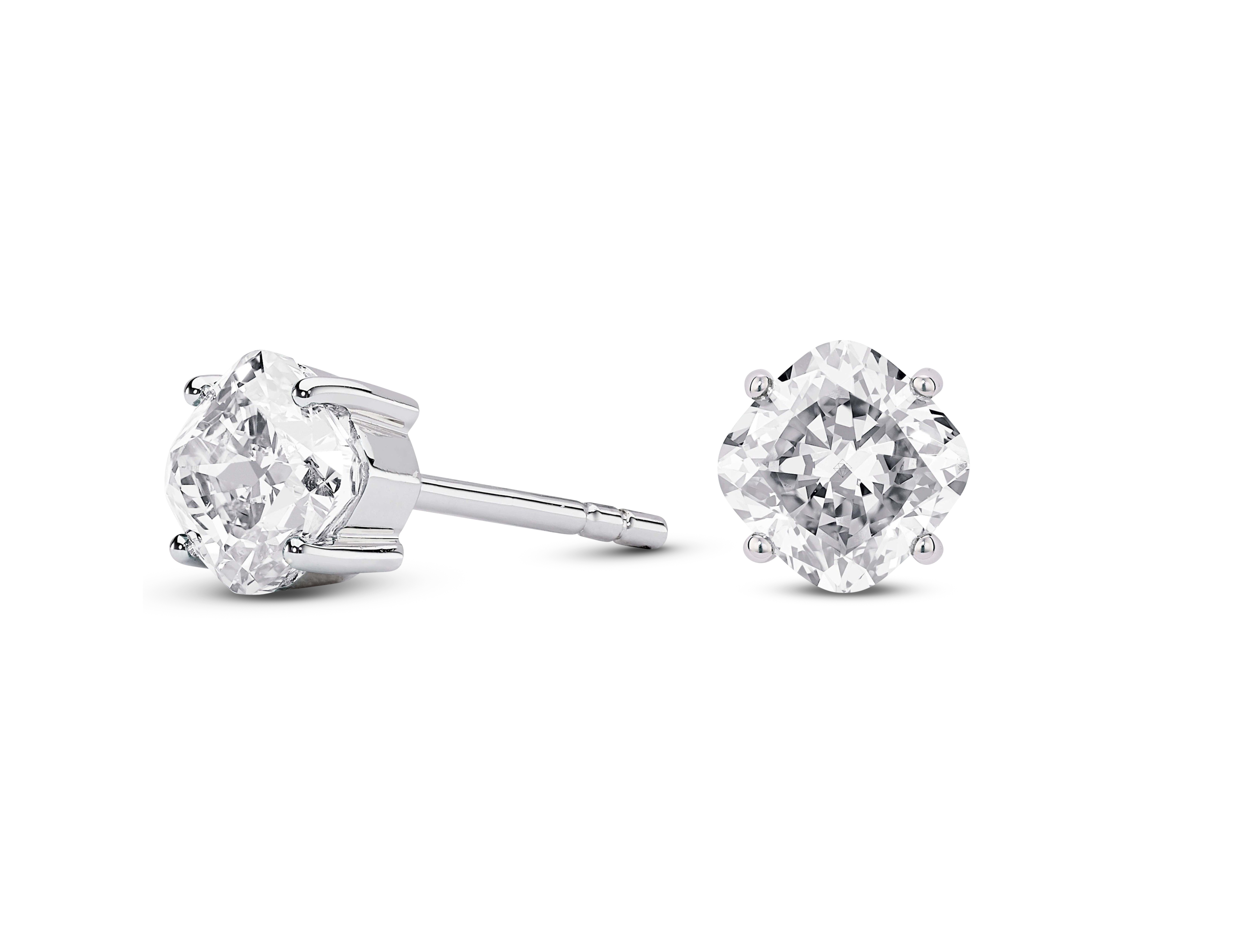 Lab-Grown Diamond 1½ct. tw. Cushion Cut 14k Gold Studs | White