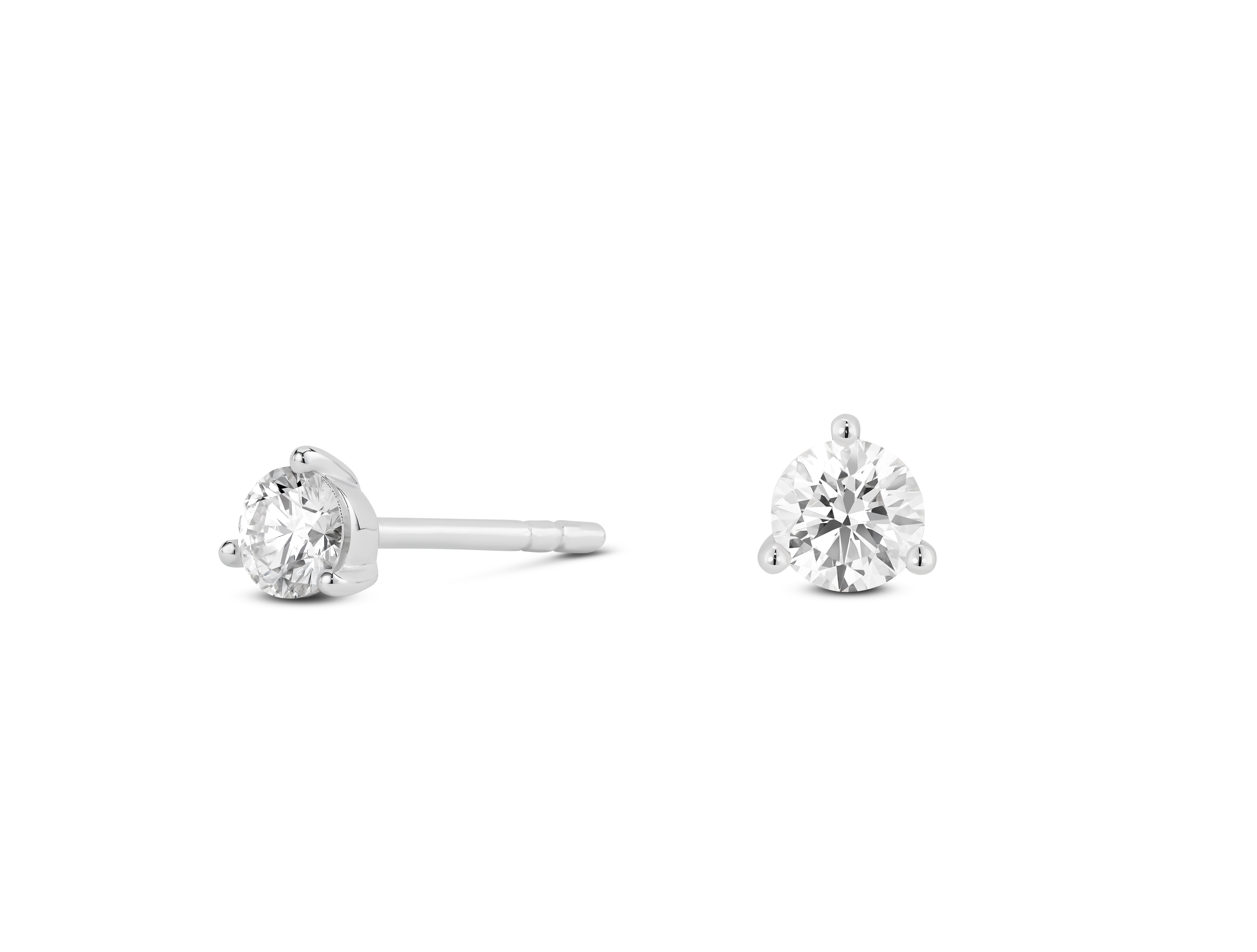 Lab-Grown Diamond ²⁄₇ct. tw. Round Brilliant Studs | White