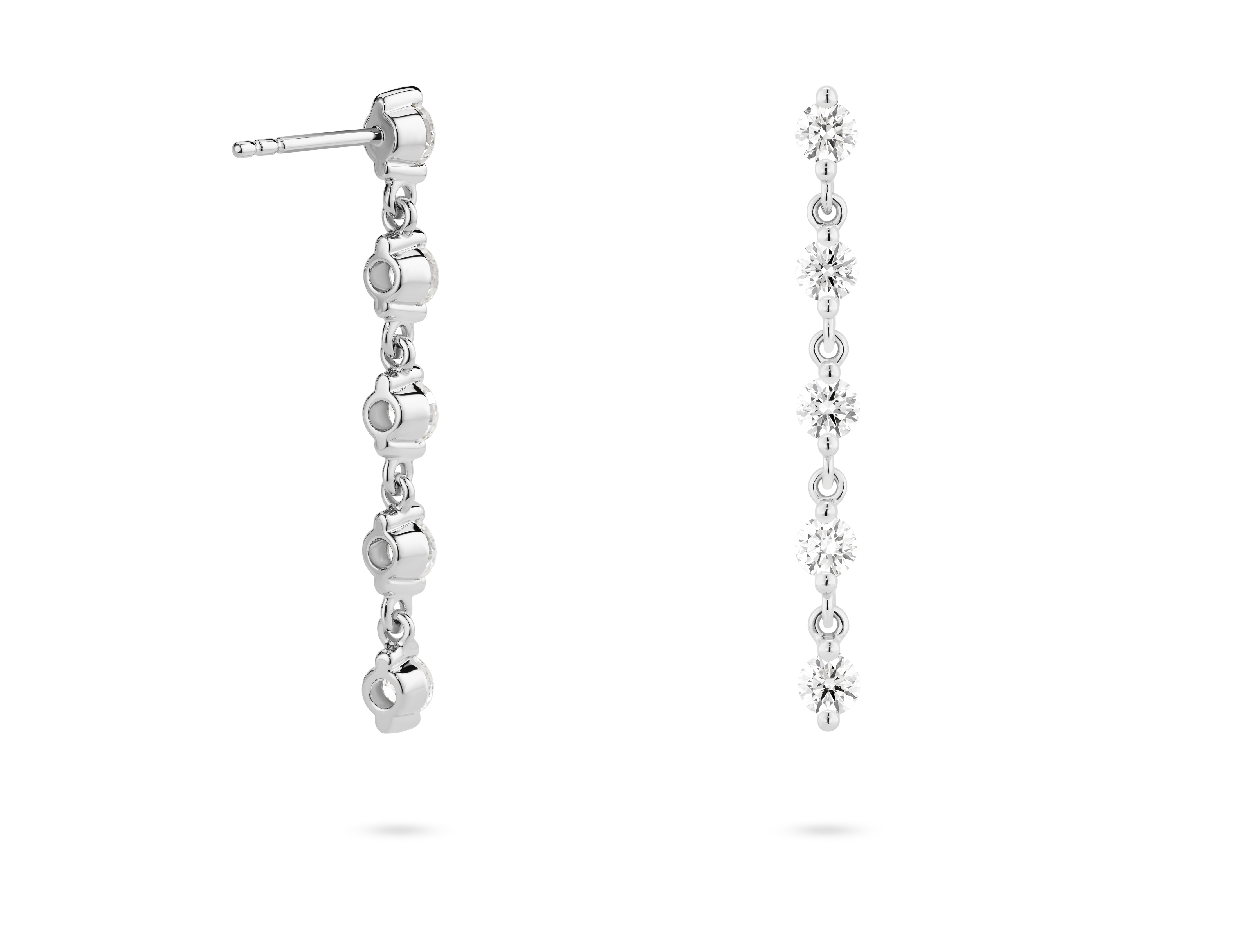 Lab-Grown Diamond 1½ct. tw. Round Brilliant Line Drop Earrings | White