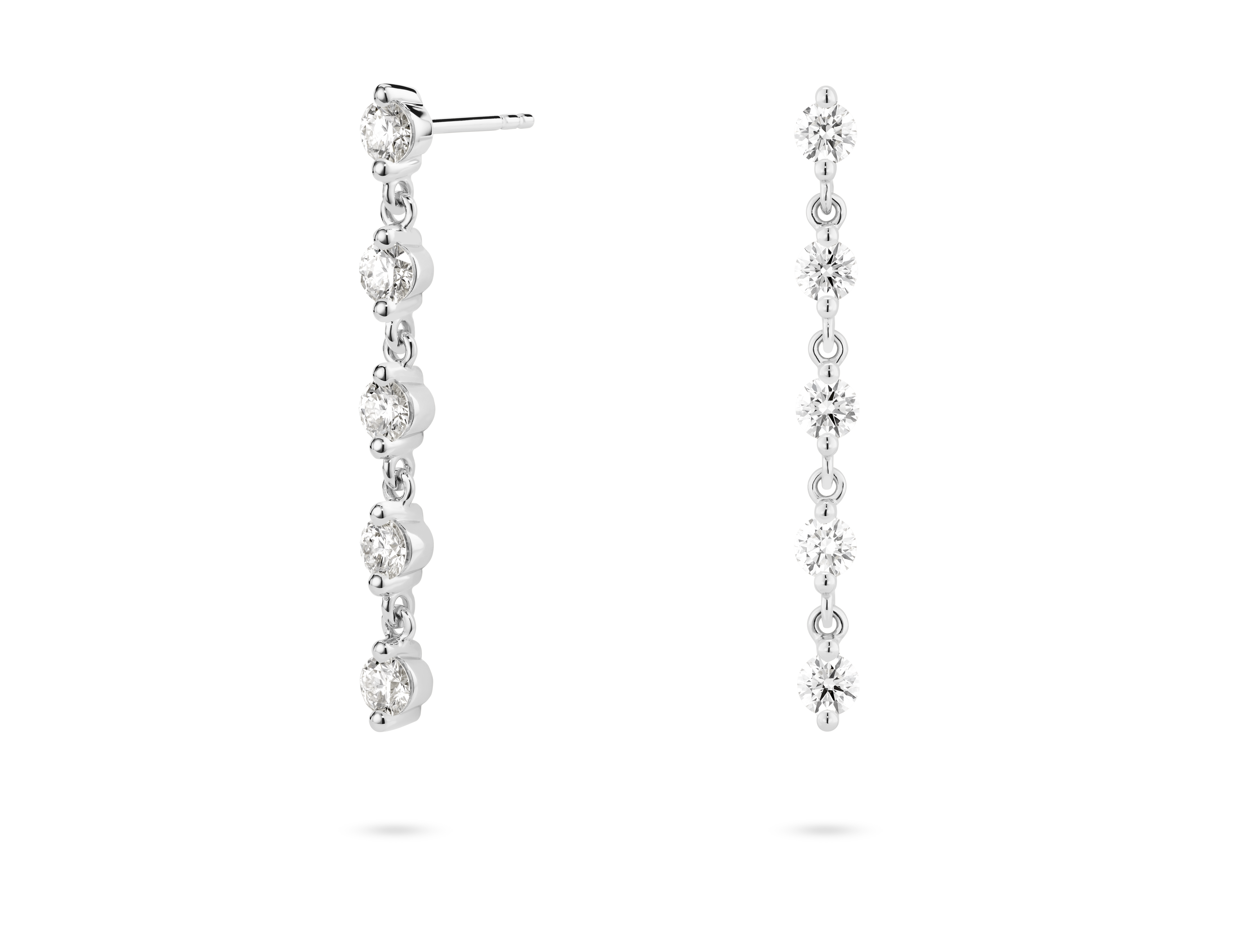 Lab-Grown Diamond 1½ct. tw. Round Brilliant Line Drop Earrings | White