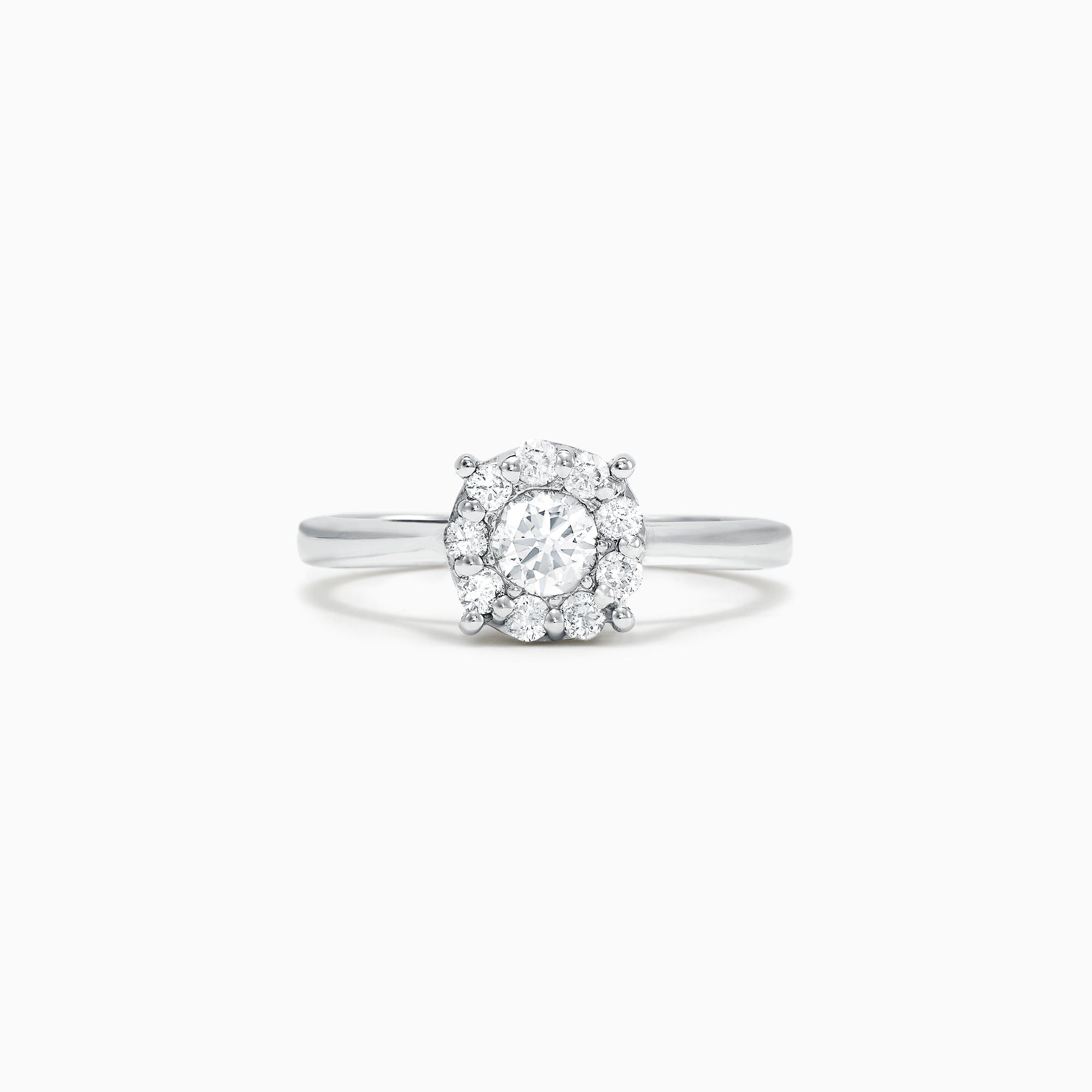 Bouquet 14K White Gold Diamond Cluster Ring, 0.51 TCW