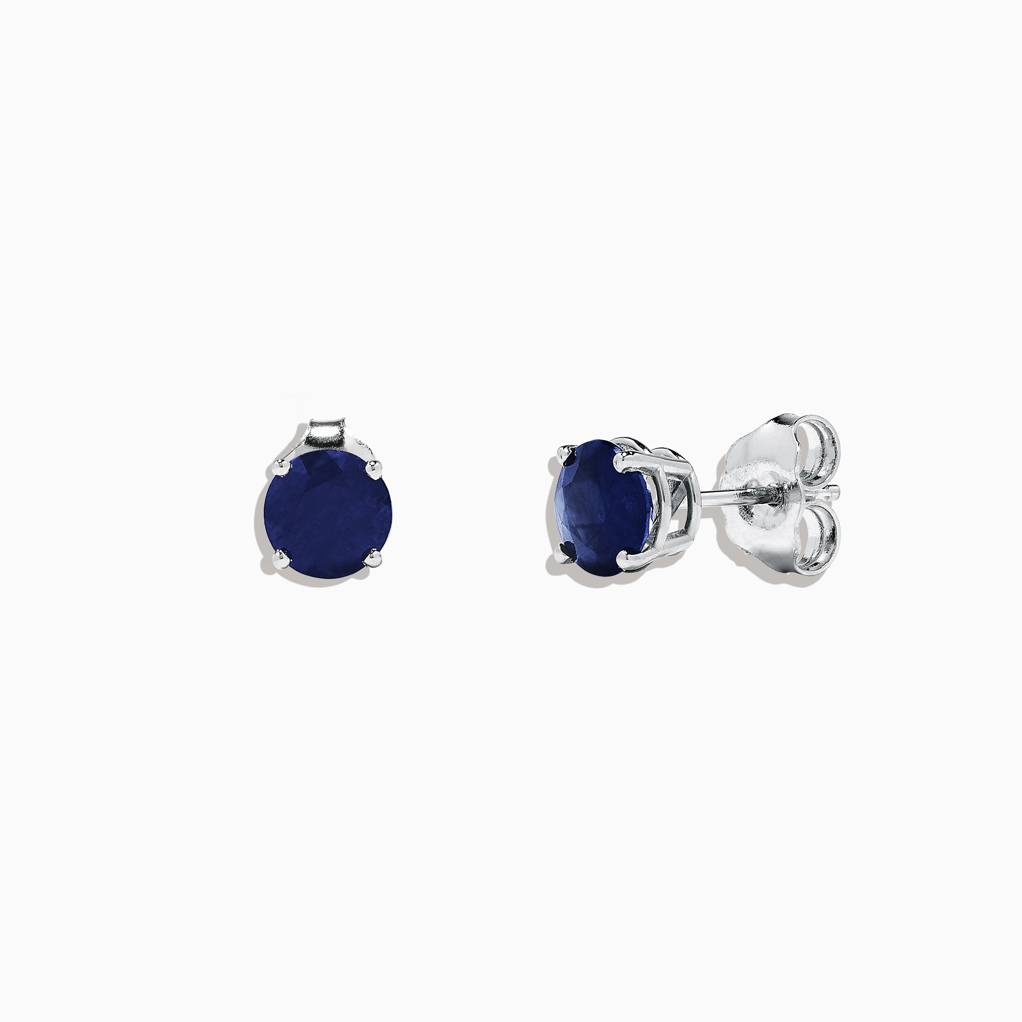 Royale Bleu 14K White Gold Sapphire Stud Earrings, 2.00 TCW