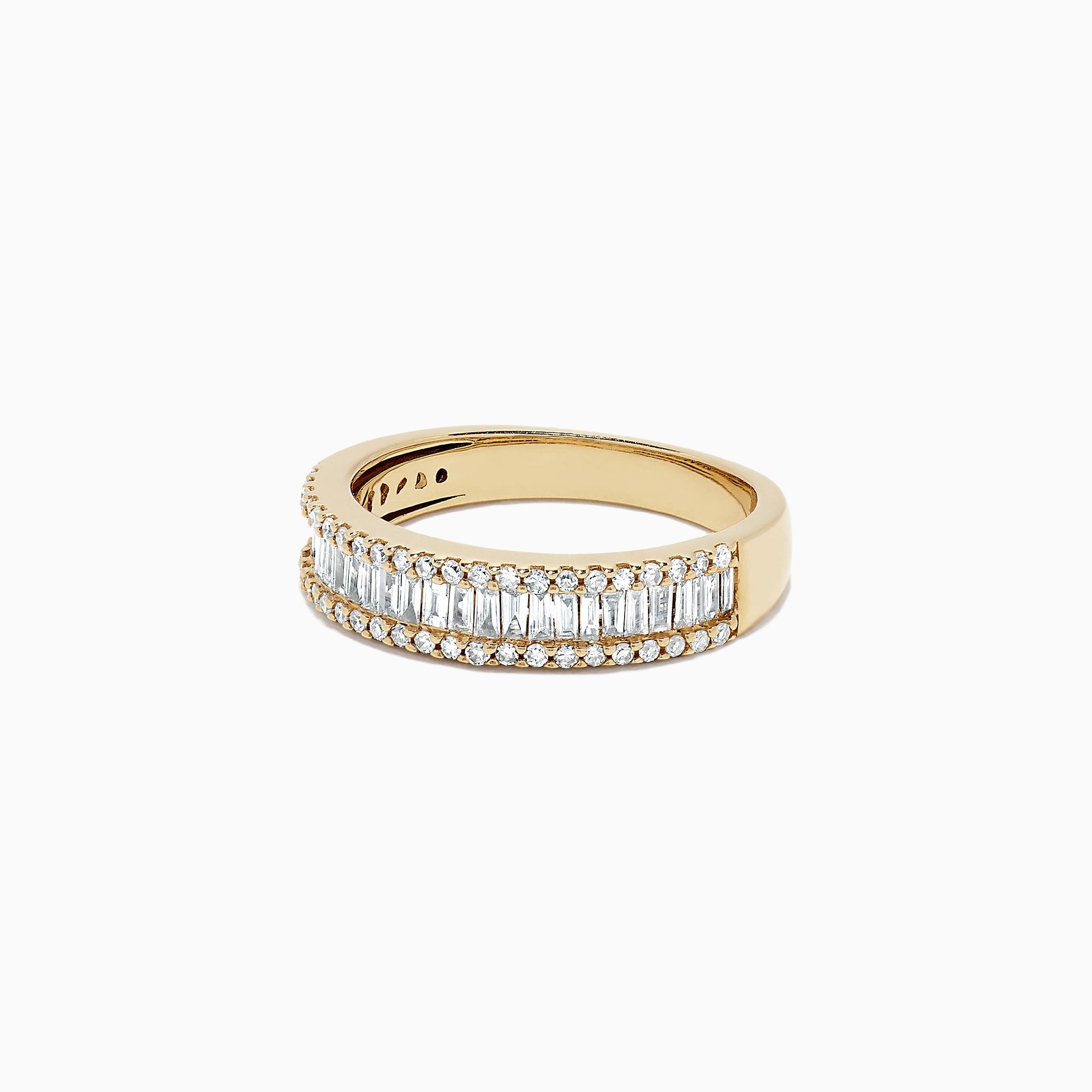 D'Oro 14K Yellow Gold Diamond Ring