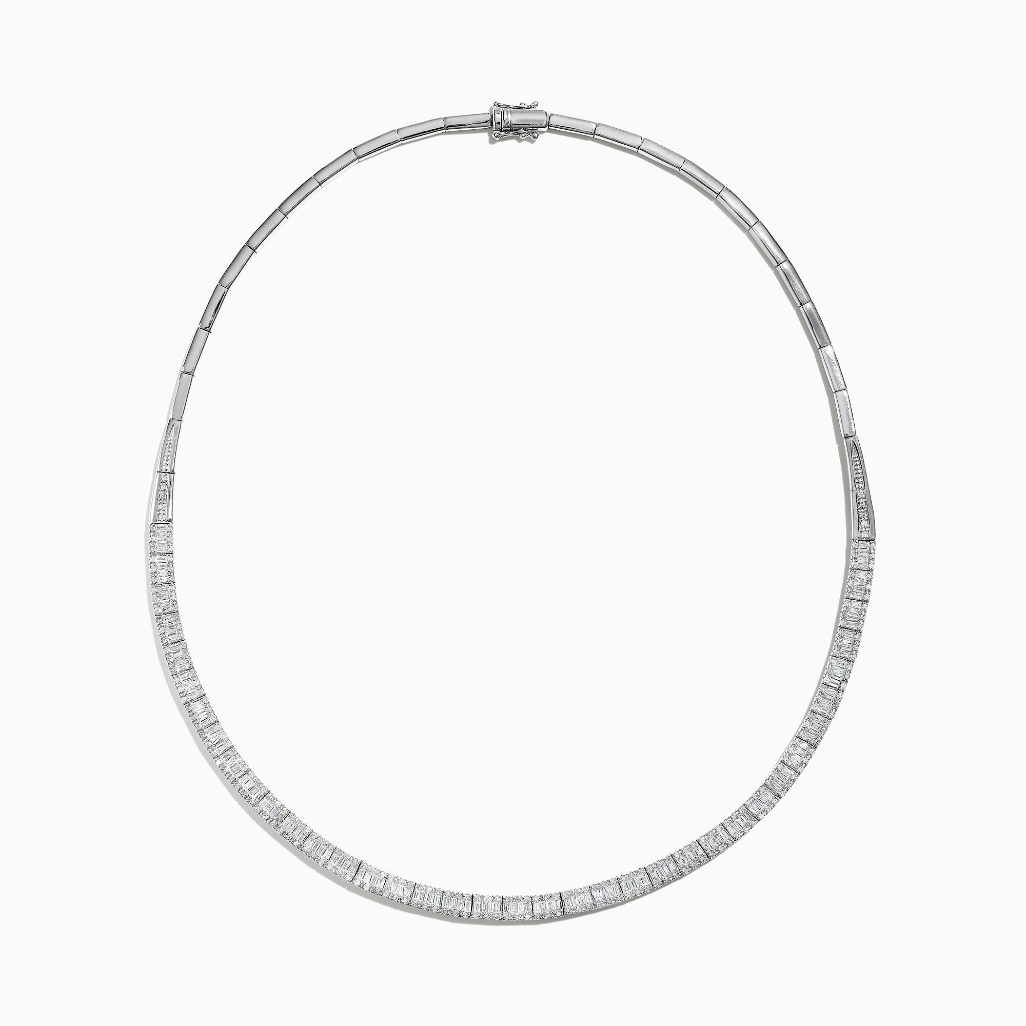 Classique 14K White Gold Diamond Collar Necklace 3.12 TCW