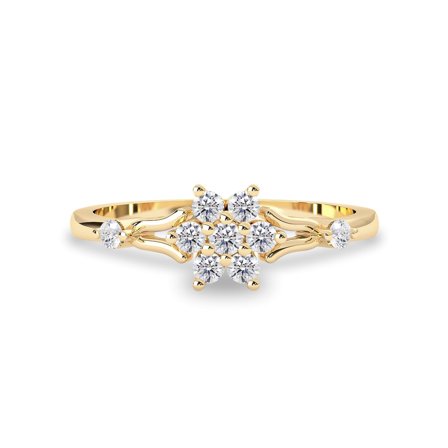 The Flower Natural Diamond Cluster Ring