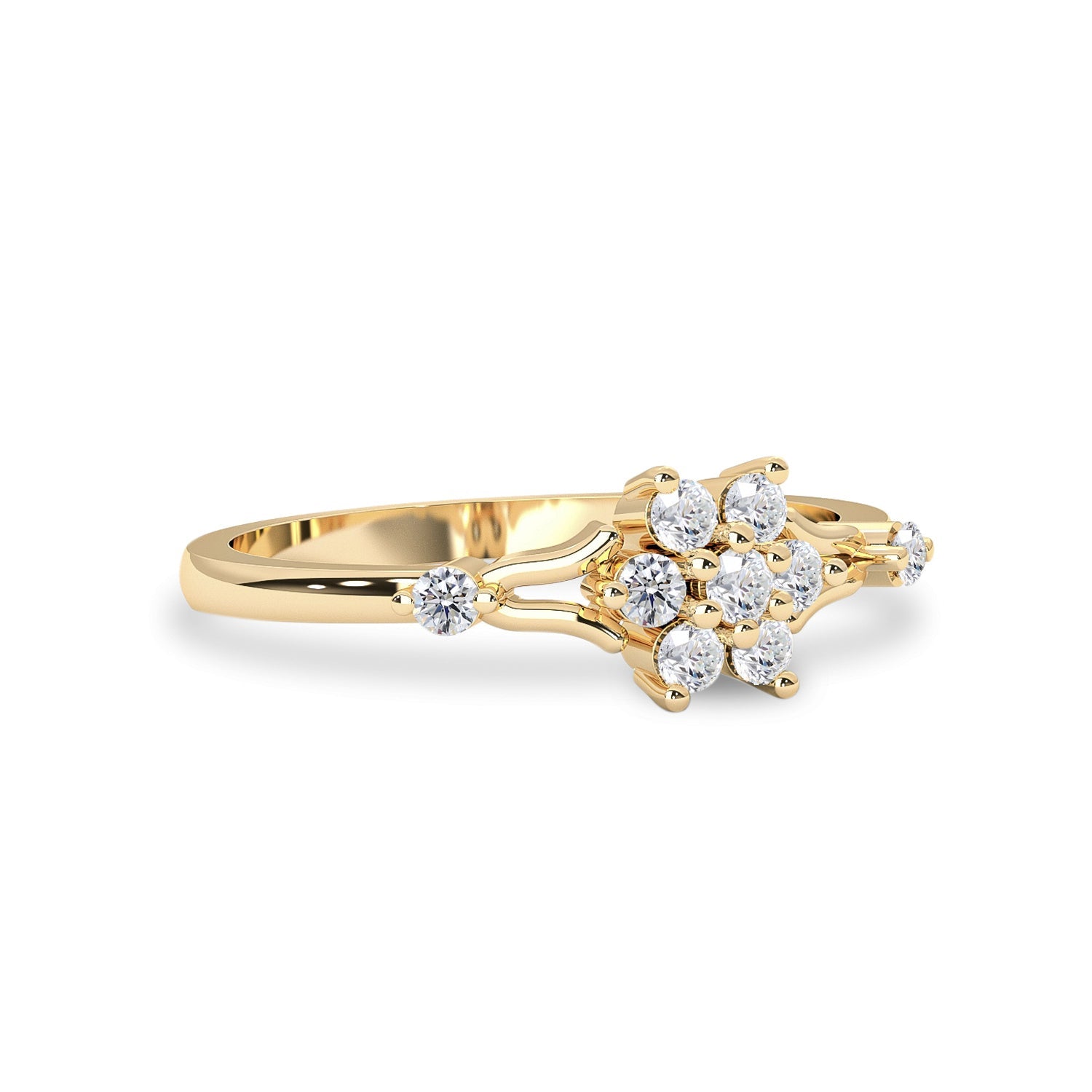 The Flower Natural Diamond Cluster Ring