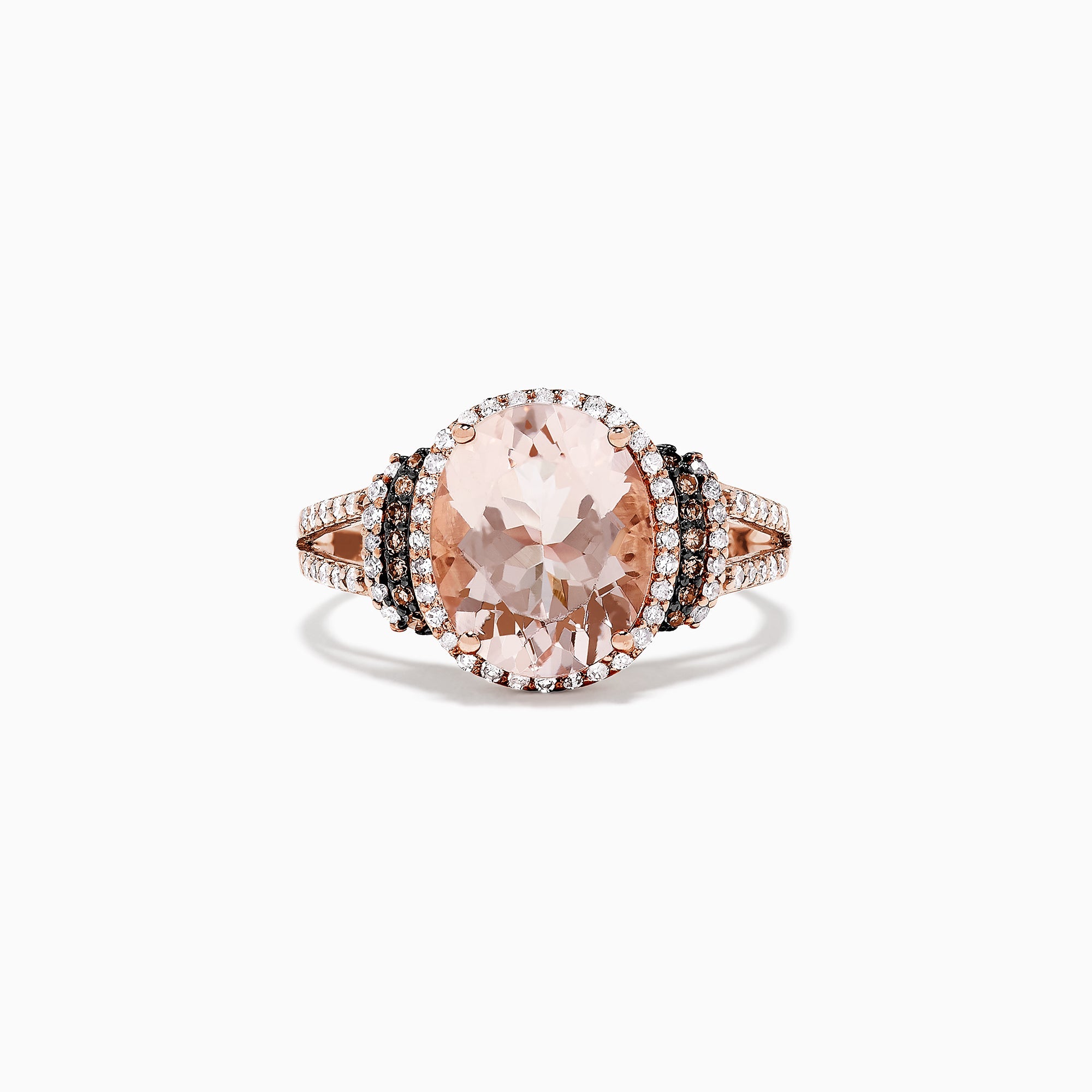 14K Rose Gold Morganite and Diamond Ring, 3.42 TCW