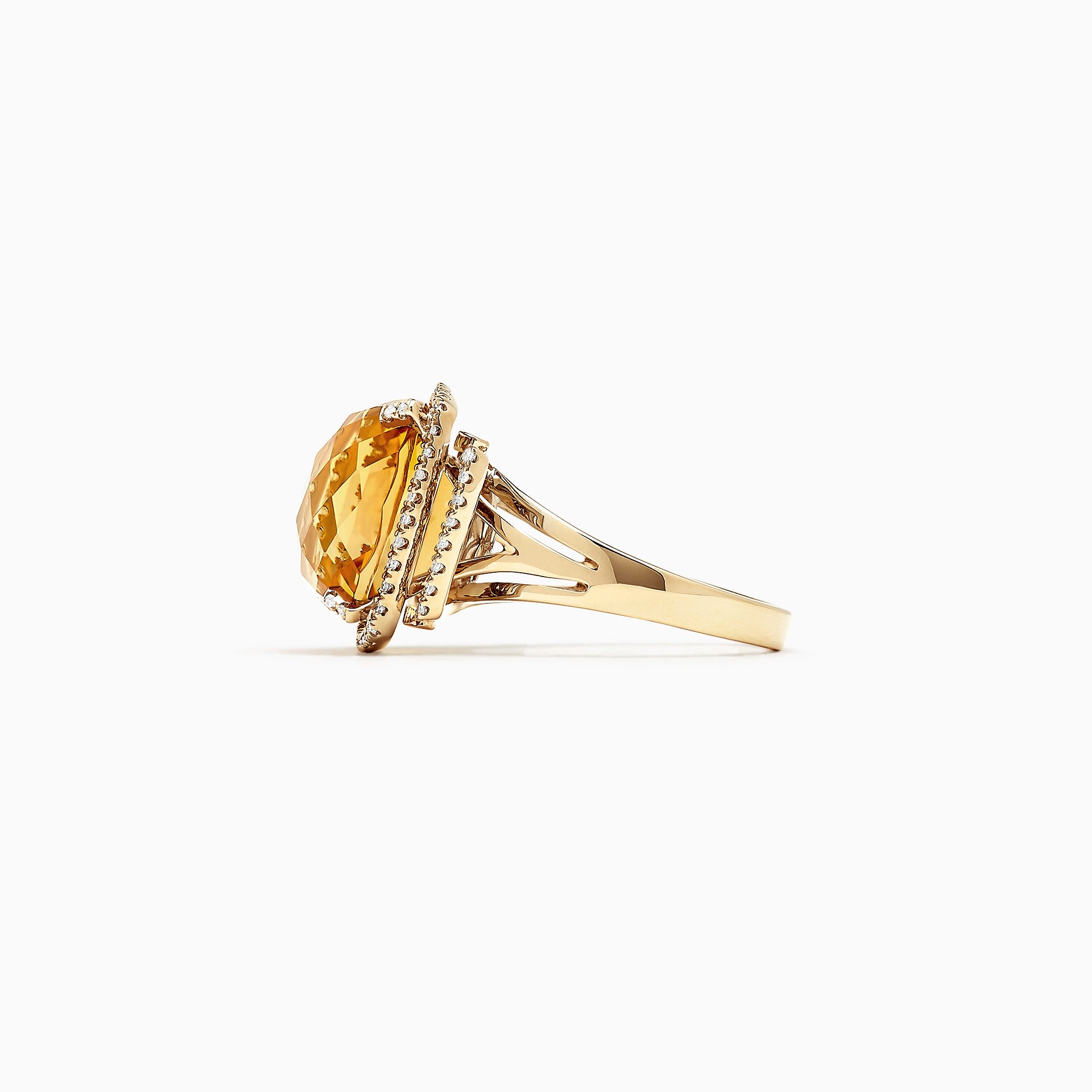 Sunset 14K Yellow Gold Citrine and Diamond Ring, 10.04 TCW