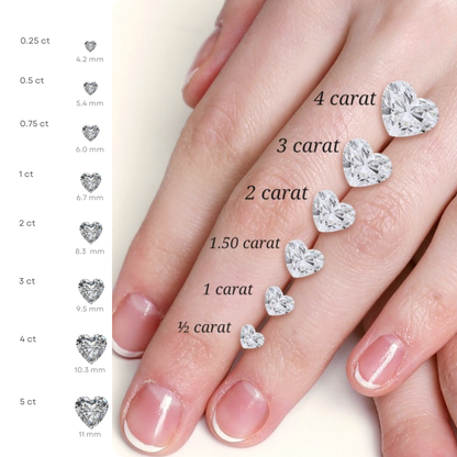 Romantic Heart Garnet Engagement Ring