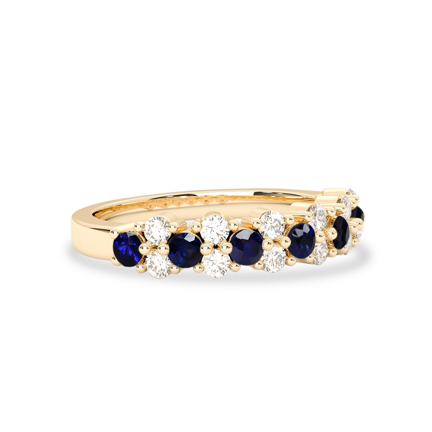 Sapphire Hemera Eternity Ring, Natural Sapphire & Diamond