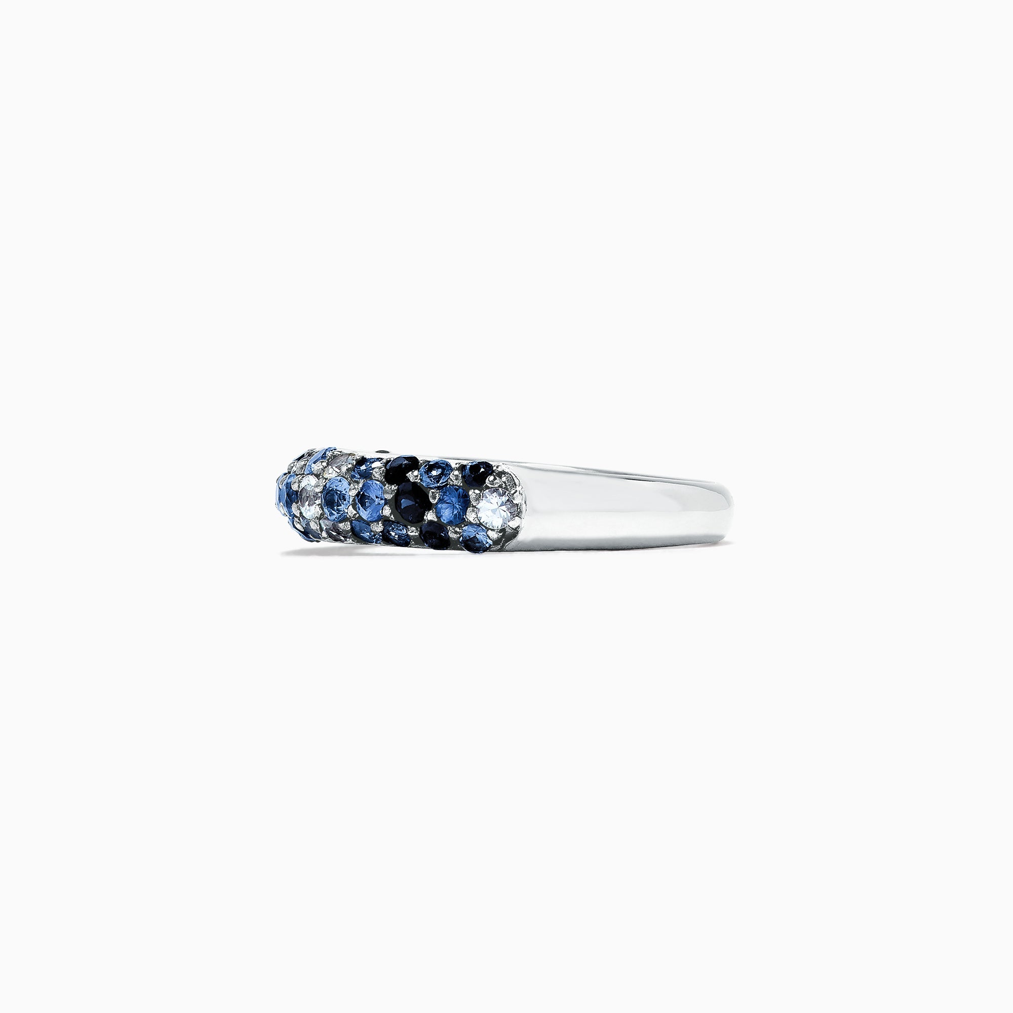 925 Sterling Silver Blue Sapphire Splash Ring, 1.80 TCW