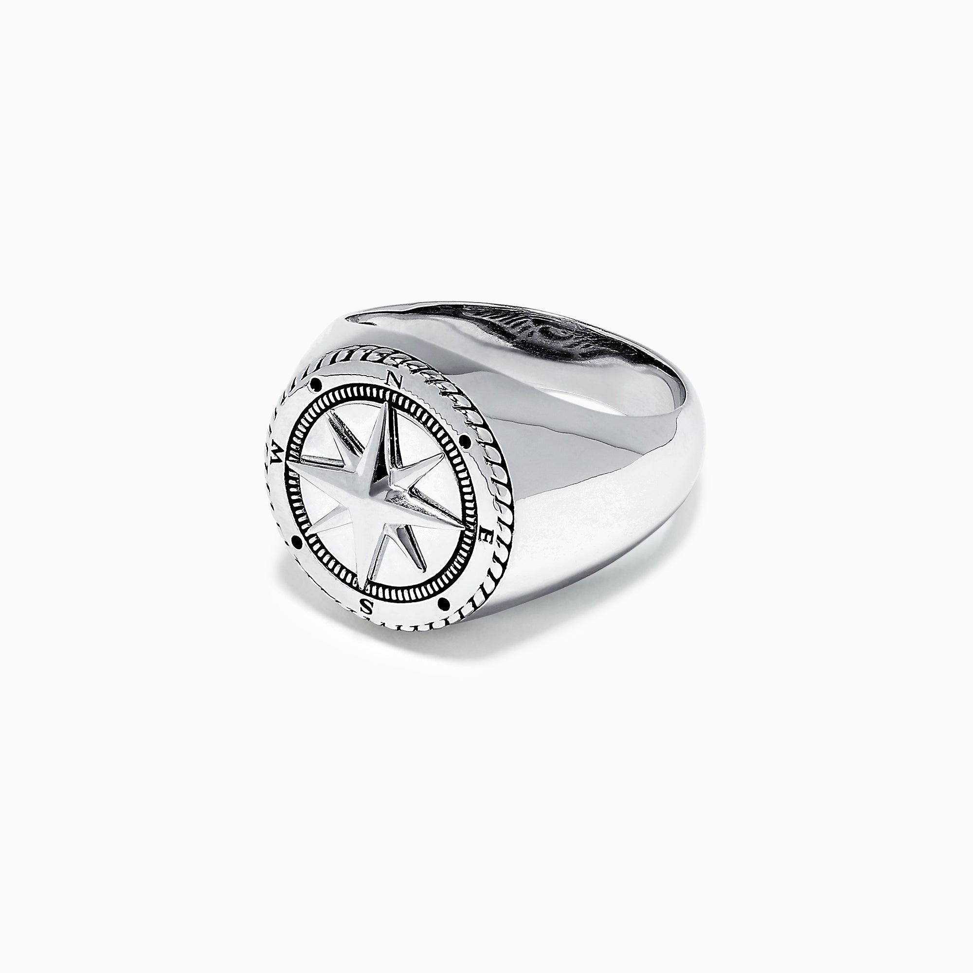 Men's Sterling Silver Compass Ring