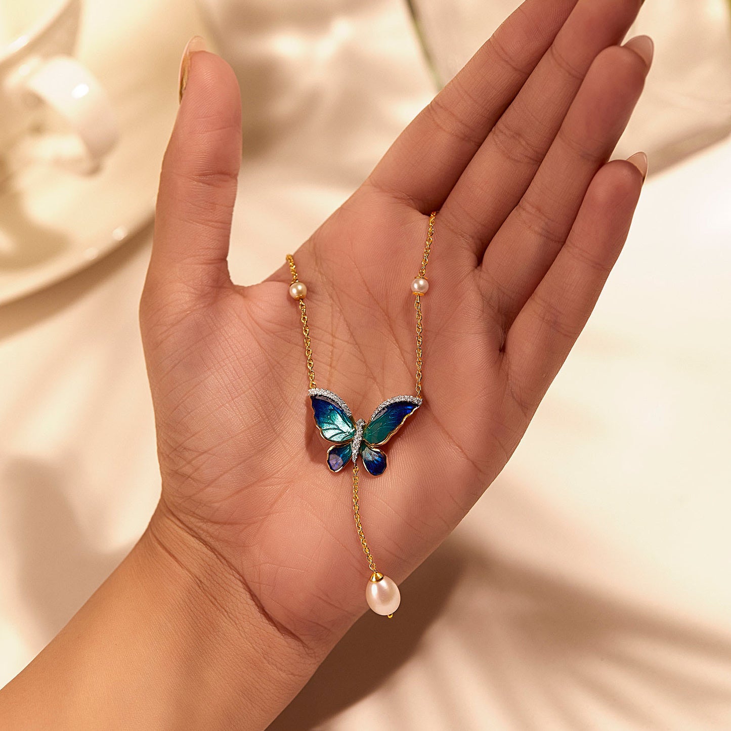 Blue Butterfly Neckless