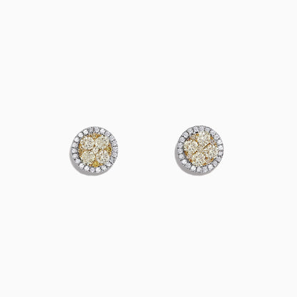 14K solid gold diamond hoop earrings for women with brilliant round-cut diamonds, perfect for luxury everyday wear.
