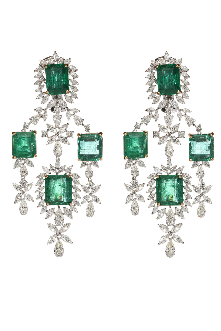 Emerald Radiance Chandelier Earrings