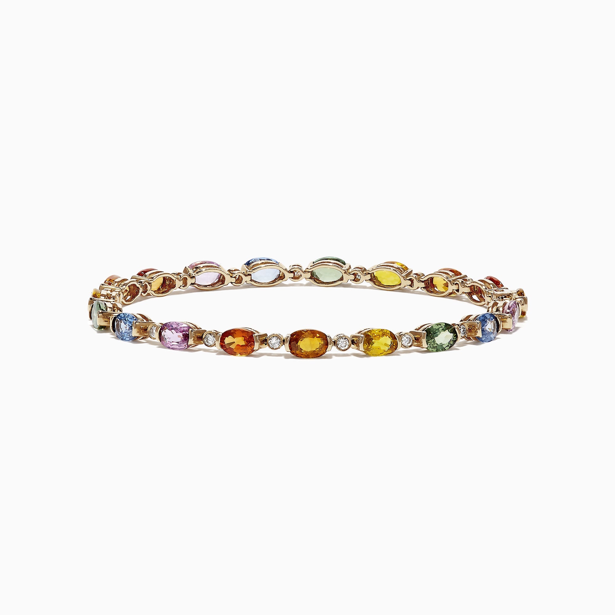 Watercolors 14K Yellow Gold Sapphire and Diamond Bracelet, 11.20 TCW