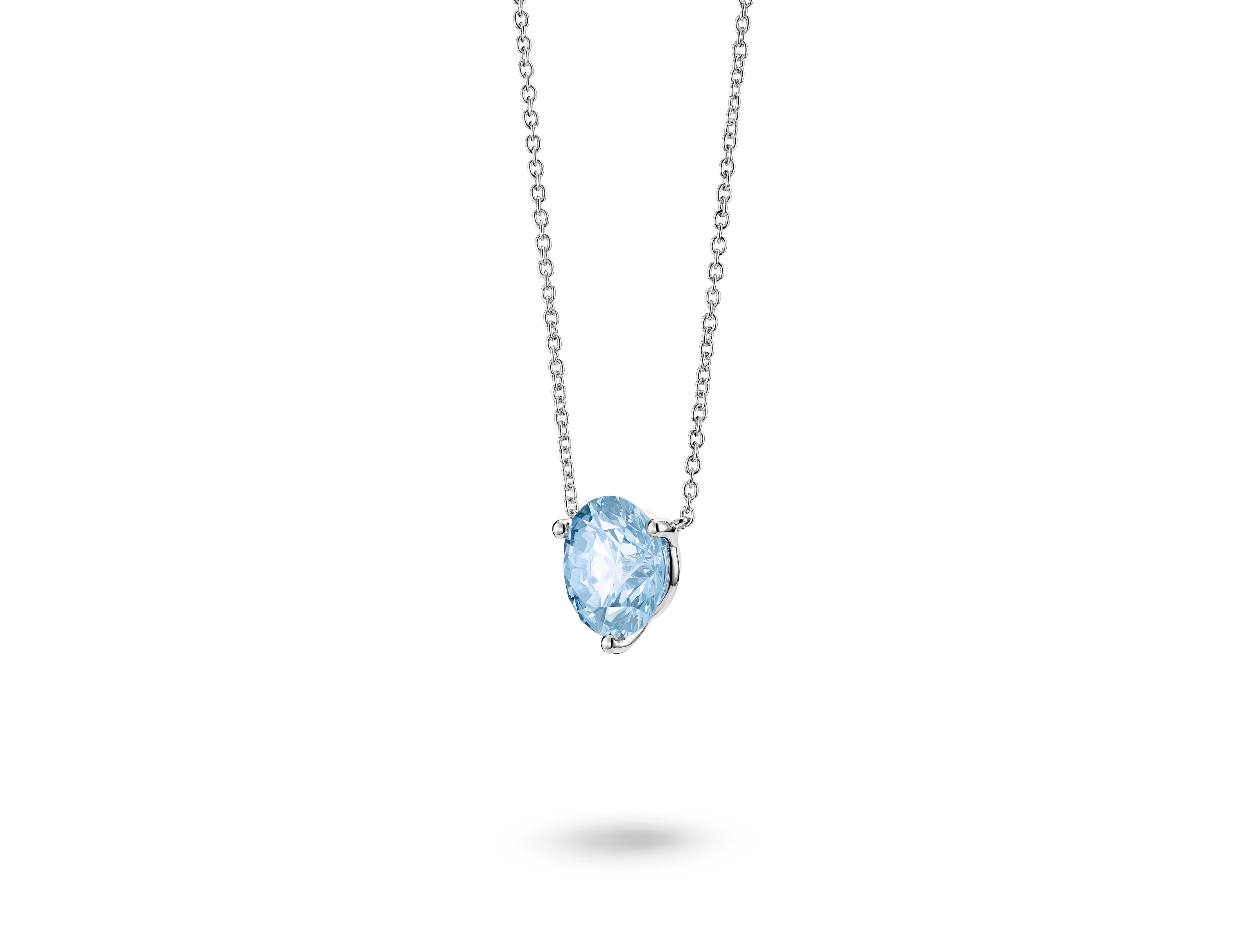 Lab-Grown Diamond 2ct. Round Brilliant Solitaire Pendant | Blue