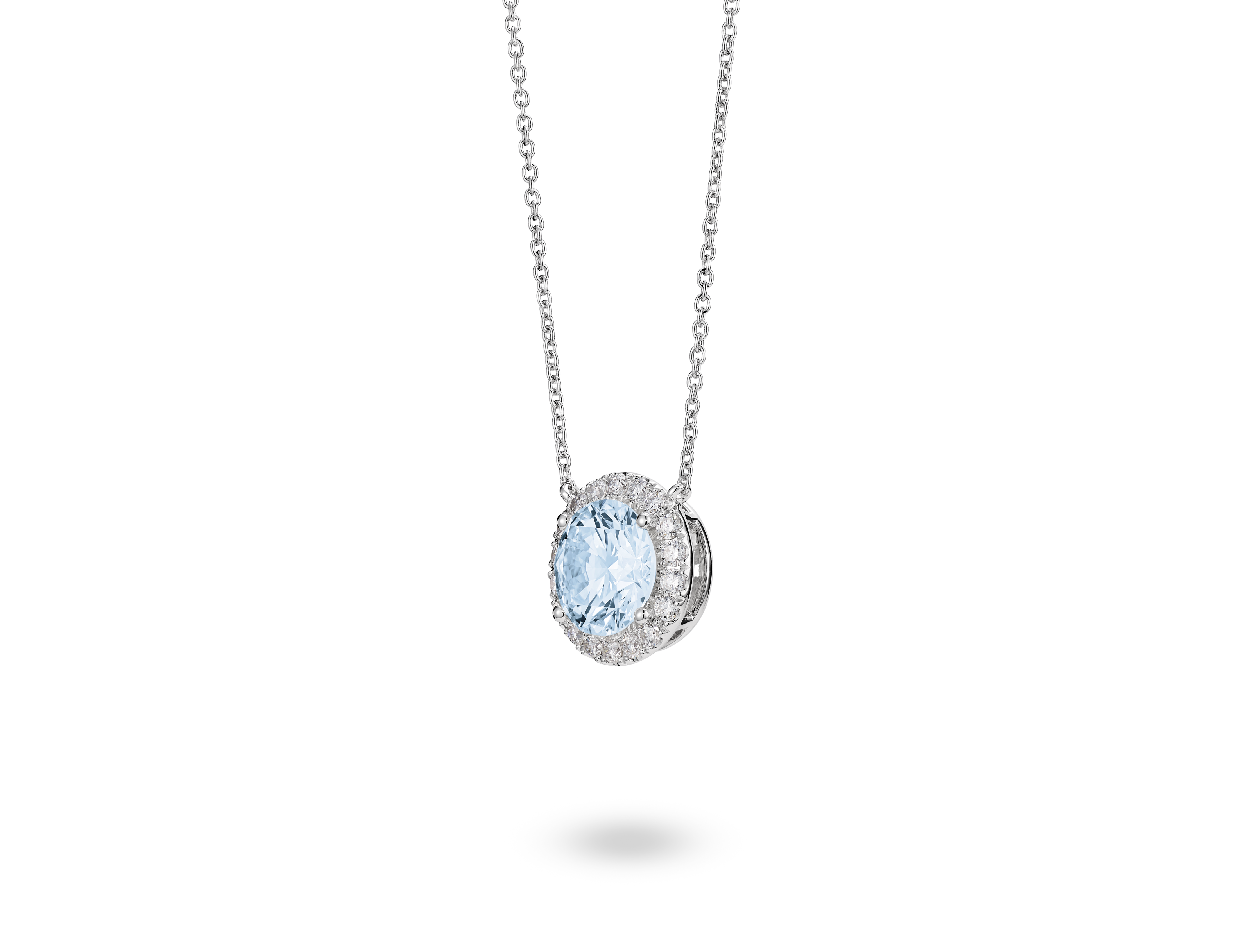 Lab-Grown Diamond 2ct. tw. Halo Pendant | Blue